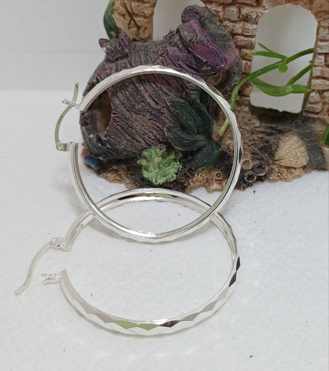 Pendientes de aro de plata 925