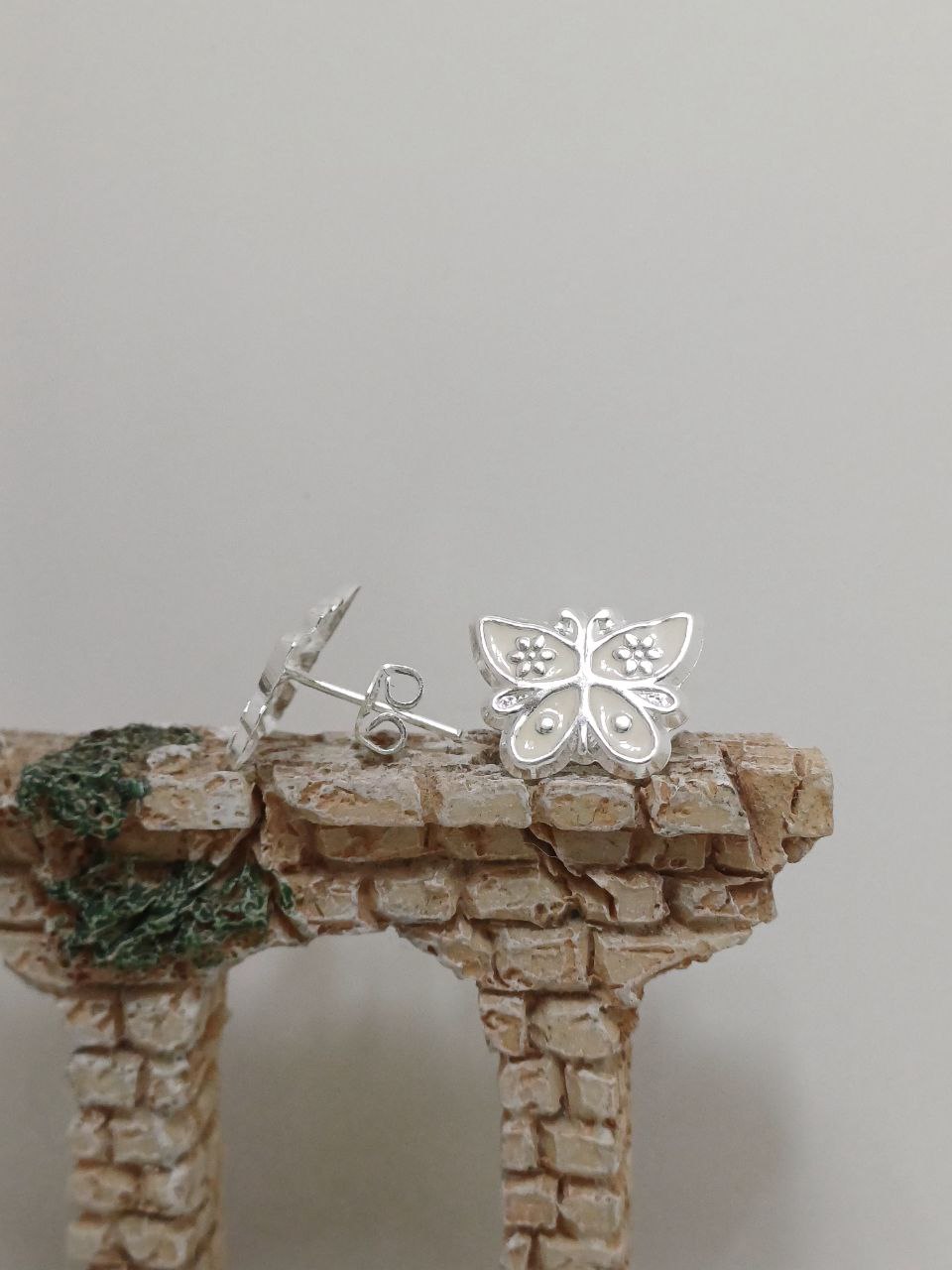 Pendientes de mariposa de plata 925