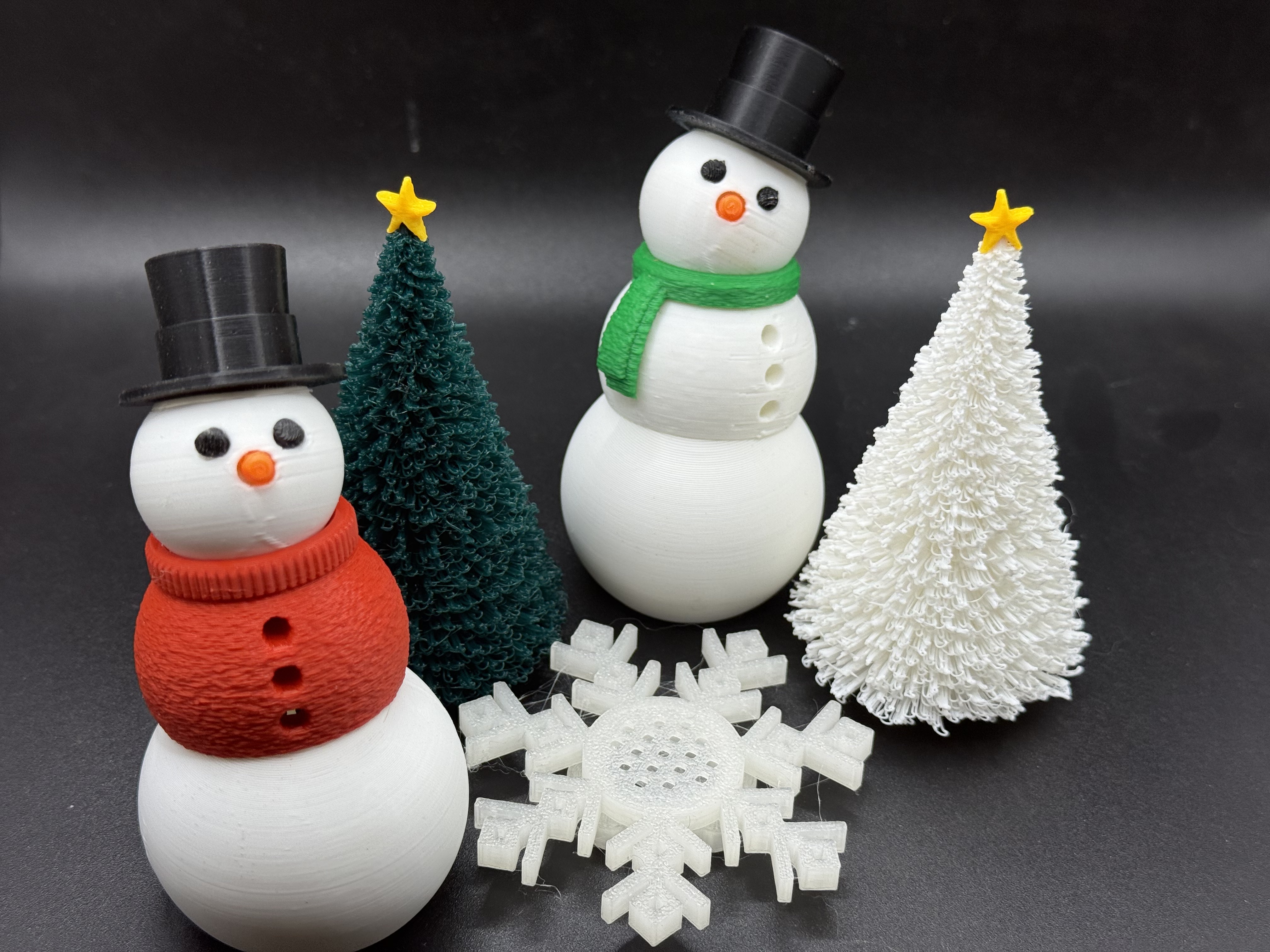 3D Printed Snowman Scent Vessels