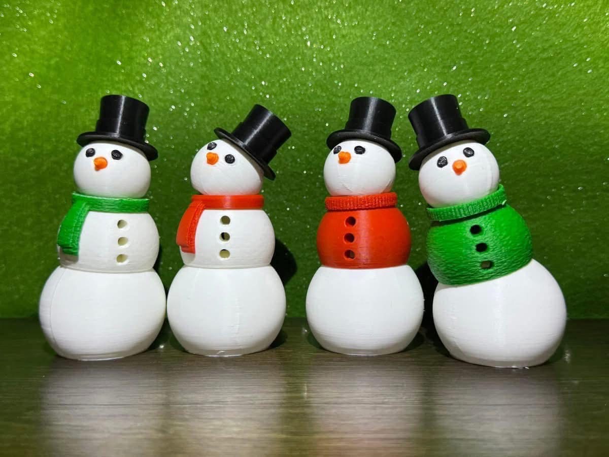 3D Printed Snowman Scent Vessels