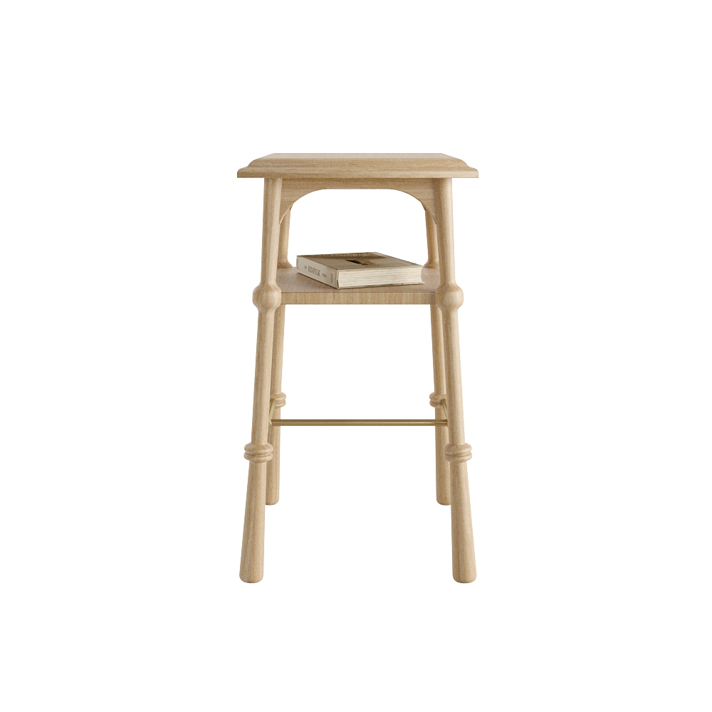 Peony White Oak Side Table