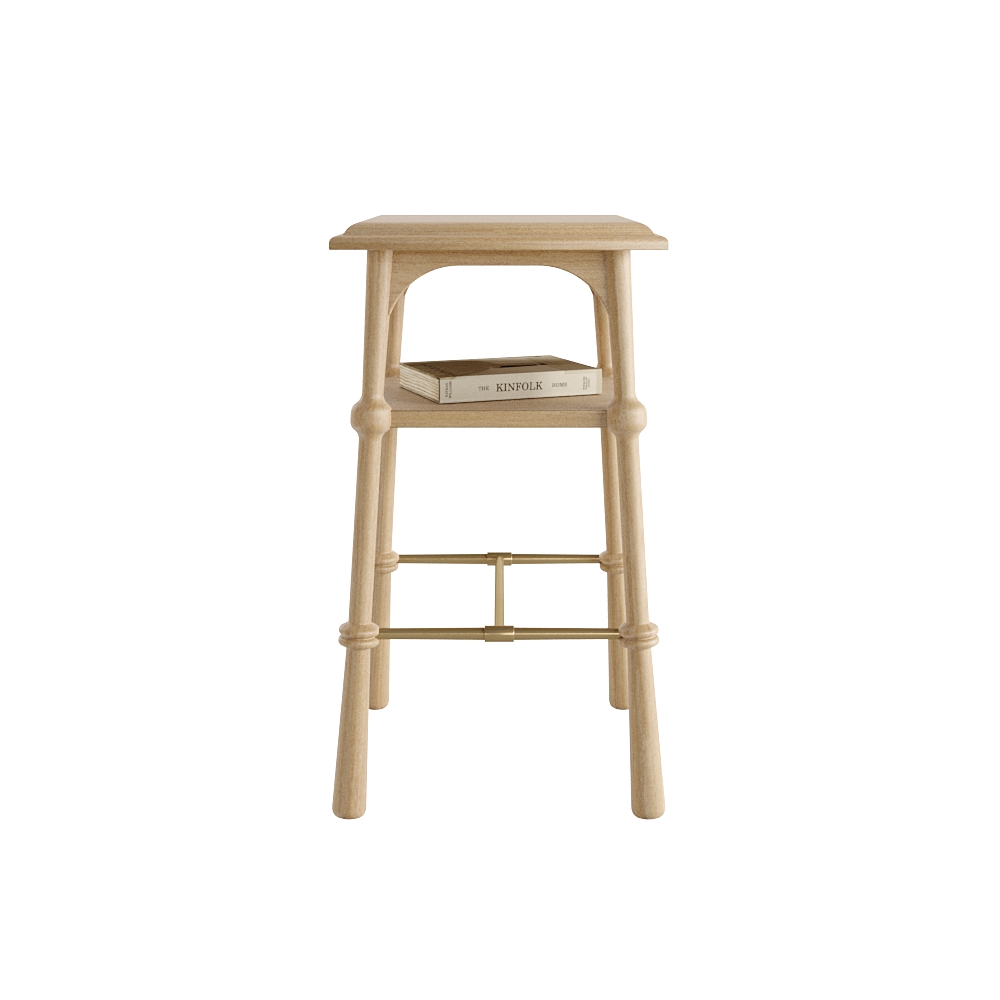 Peony White Oak Side Table