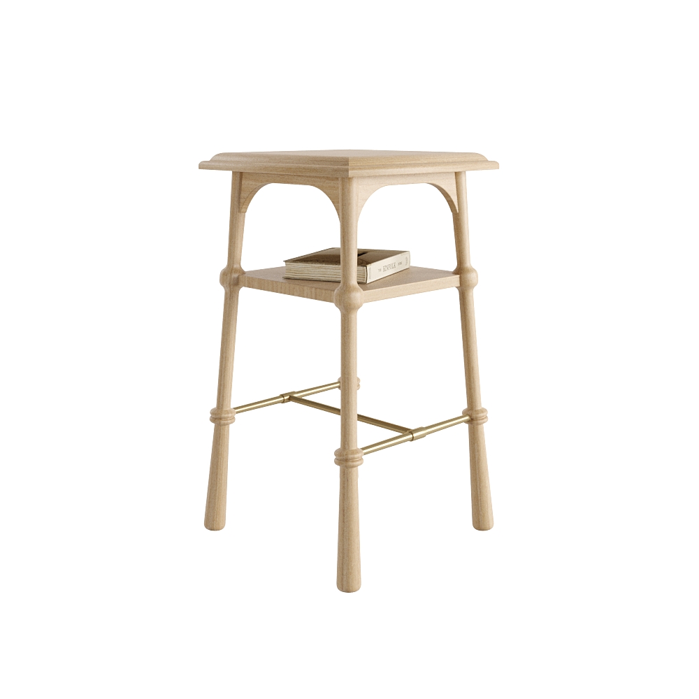Peony White Oak Side Table