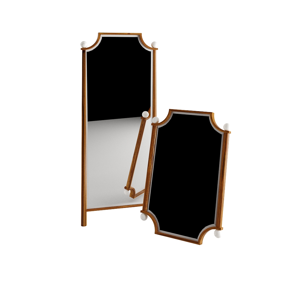 Perry Wooden Stone Mirror