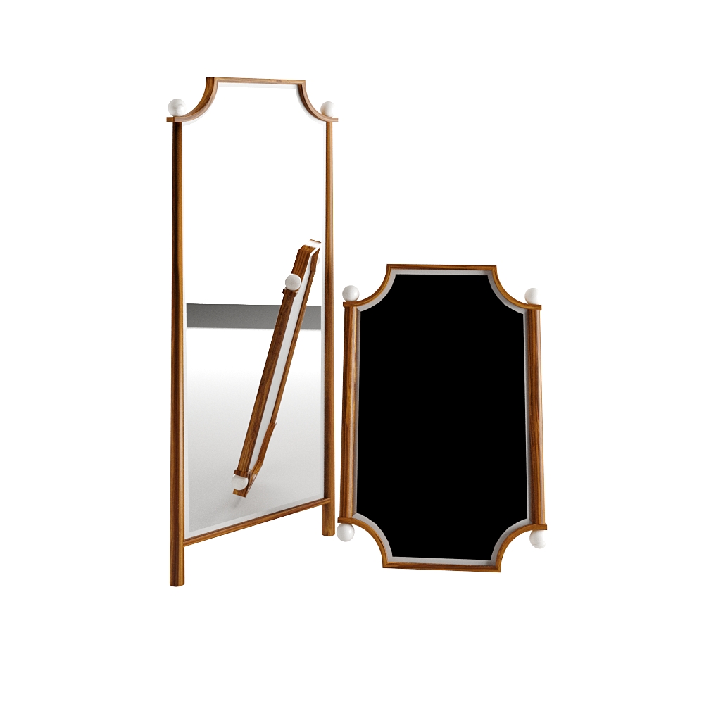 Perry Wooden Stone Mirror