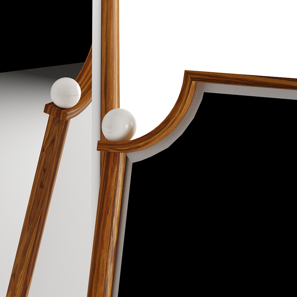 Perry Wooden Stone Mirror