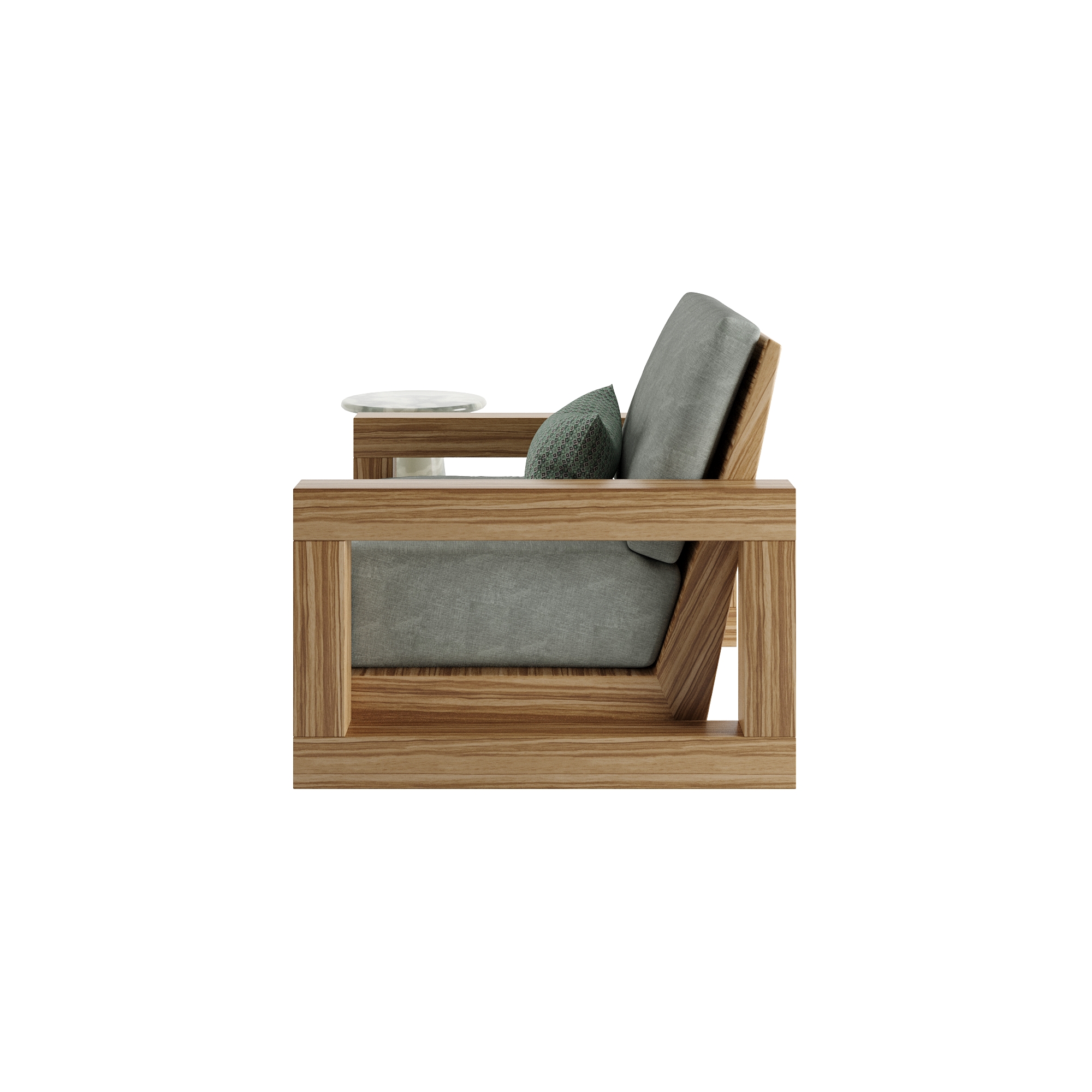Outdoor Olive Log Chair