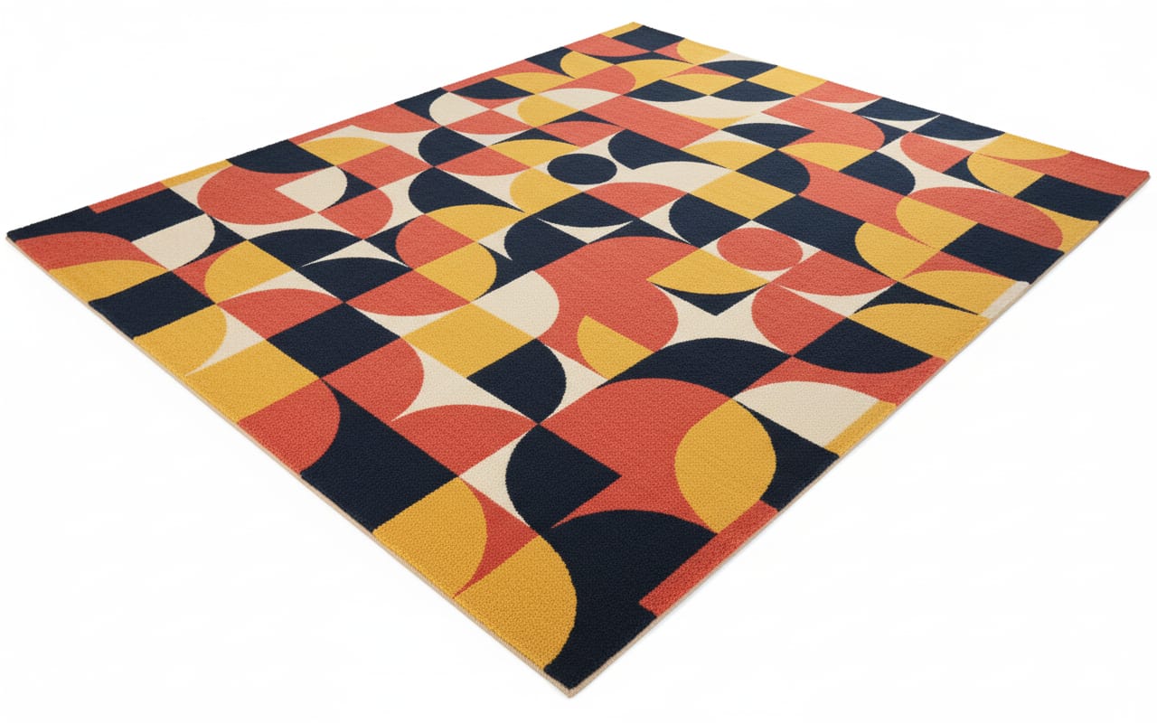 Geometric hand tufted Pattern Area Rug
