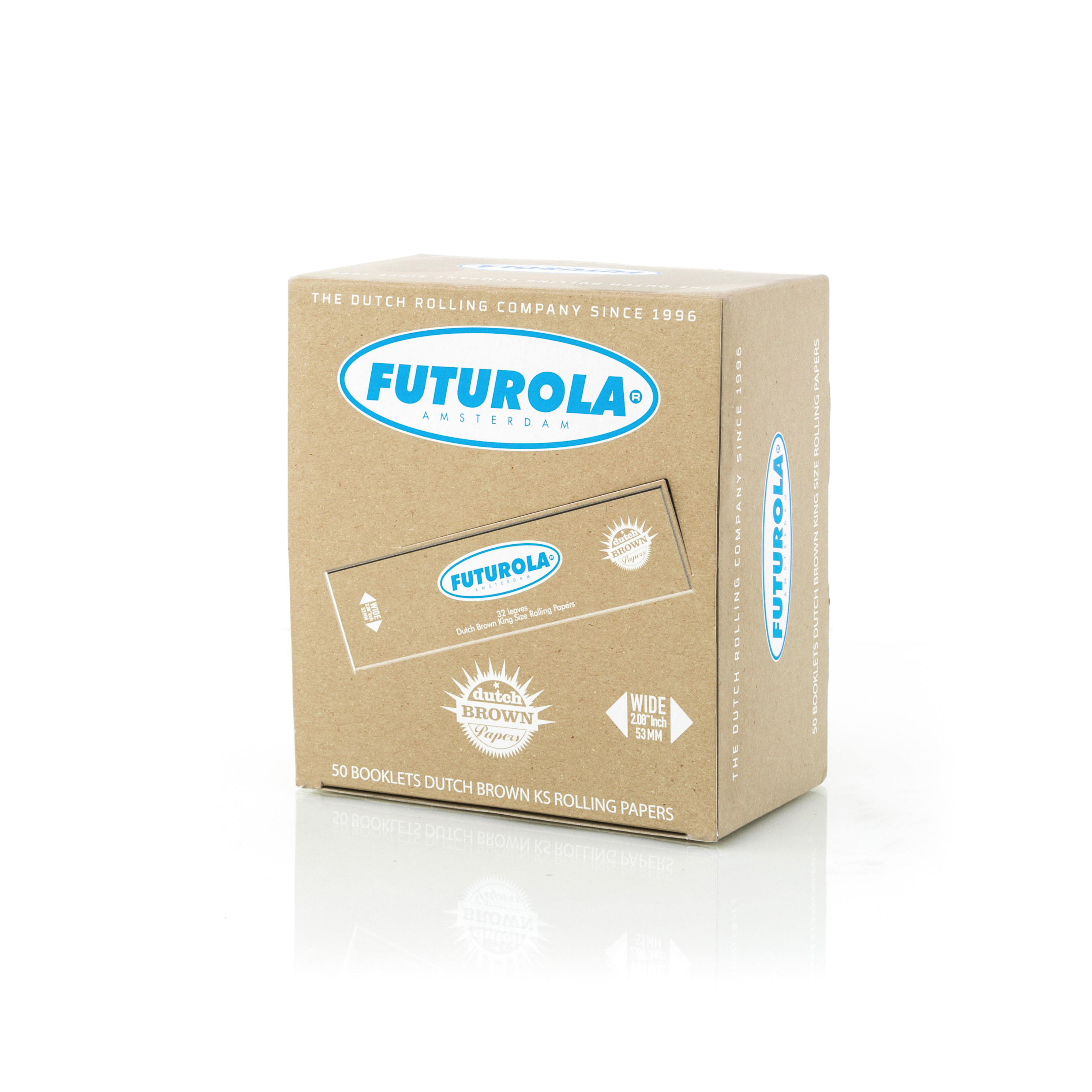 FUTUROLA LIBRITOS PAPEL DUTCH BROWN KING SIZE ANCHO AZUL 50 UNIDADES