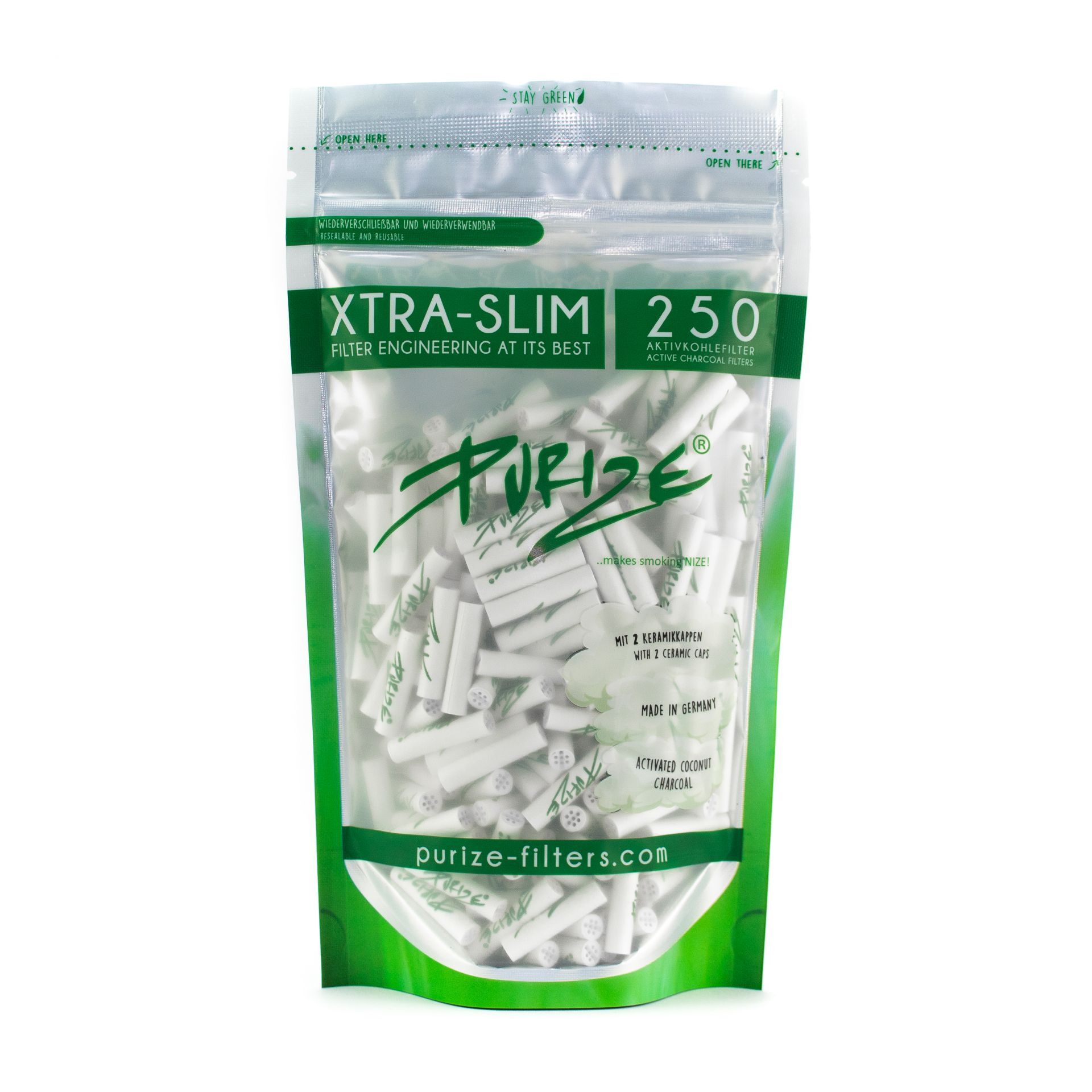 FILTROS PURIZE XTRA SLIM (250 UNIDADES / BOLSA)