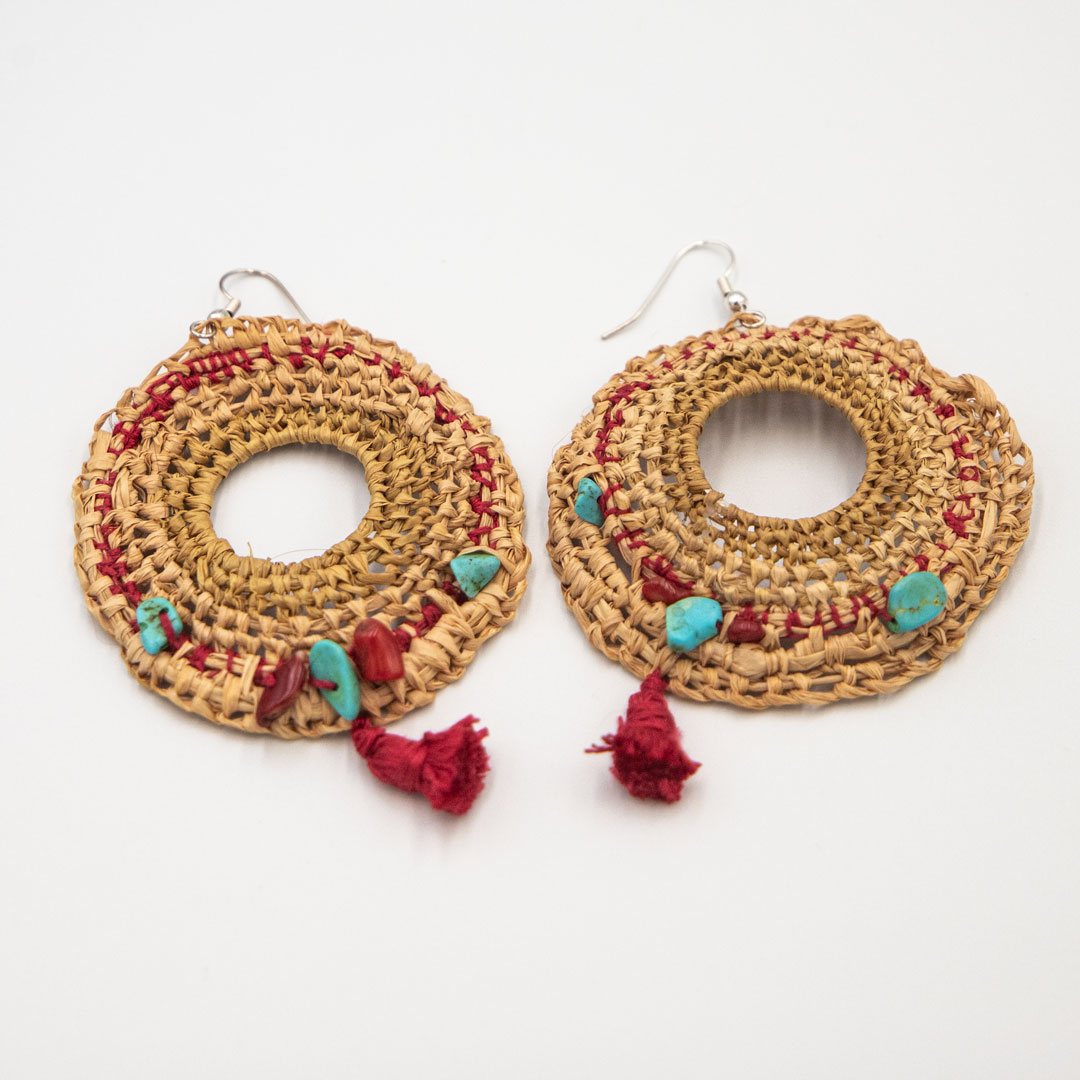 Boho Woven Circle Earrings