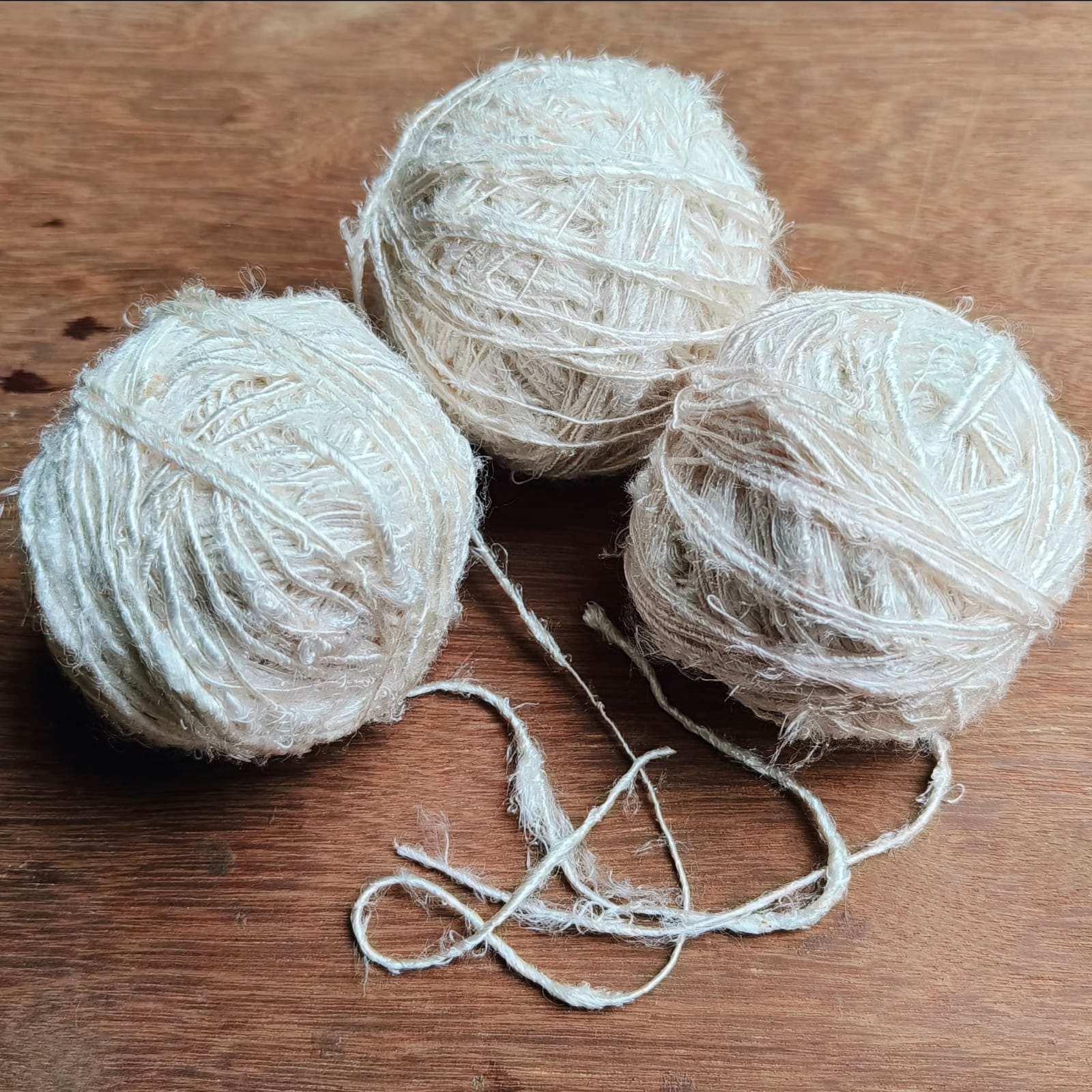 Hand-spun Banana Yarn 