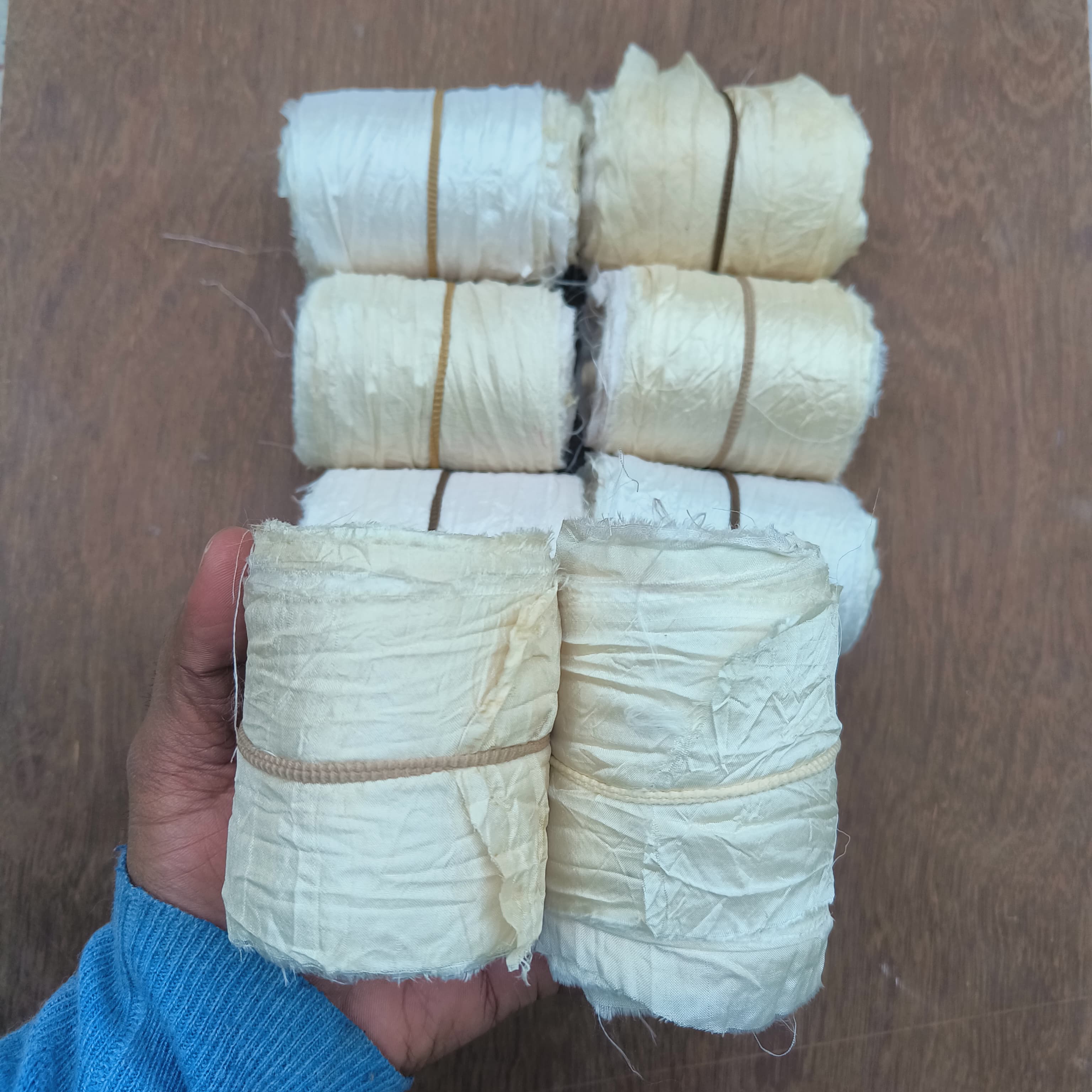 Off-White Sari Silk Roll 5kg Price