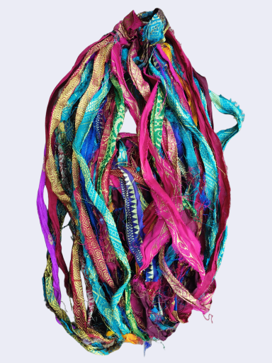 Recycled Brocade Sari Silk Ribbon