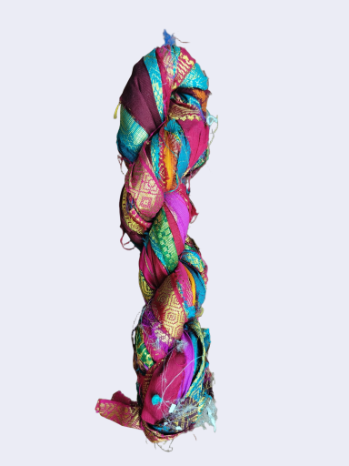 Recycled Brocade Sari Silk Ribbon