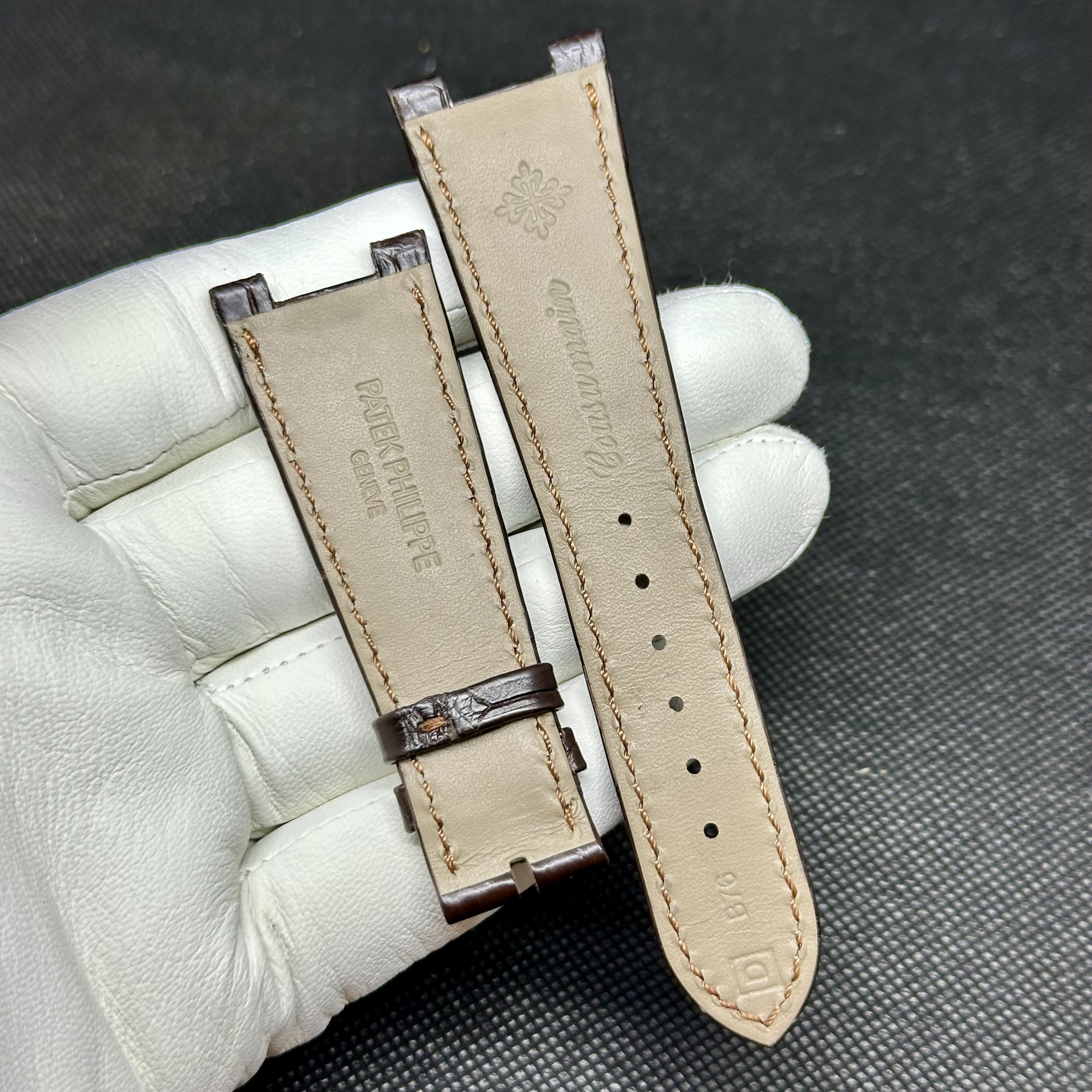 Dark Brown Crocodile Strap for PP