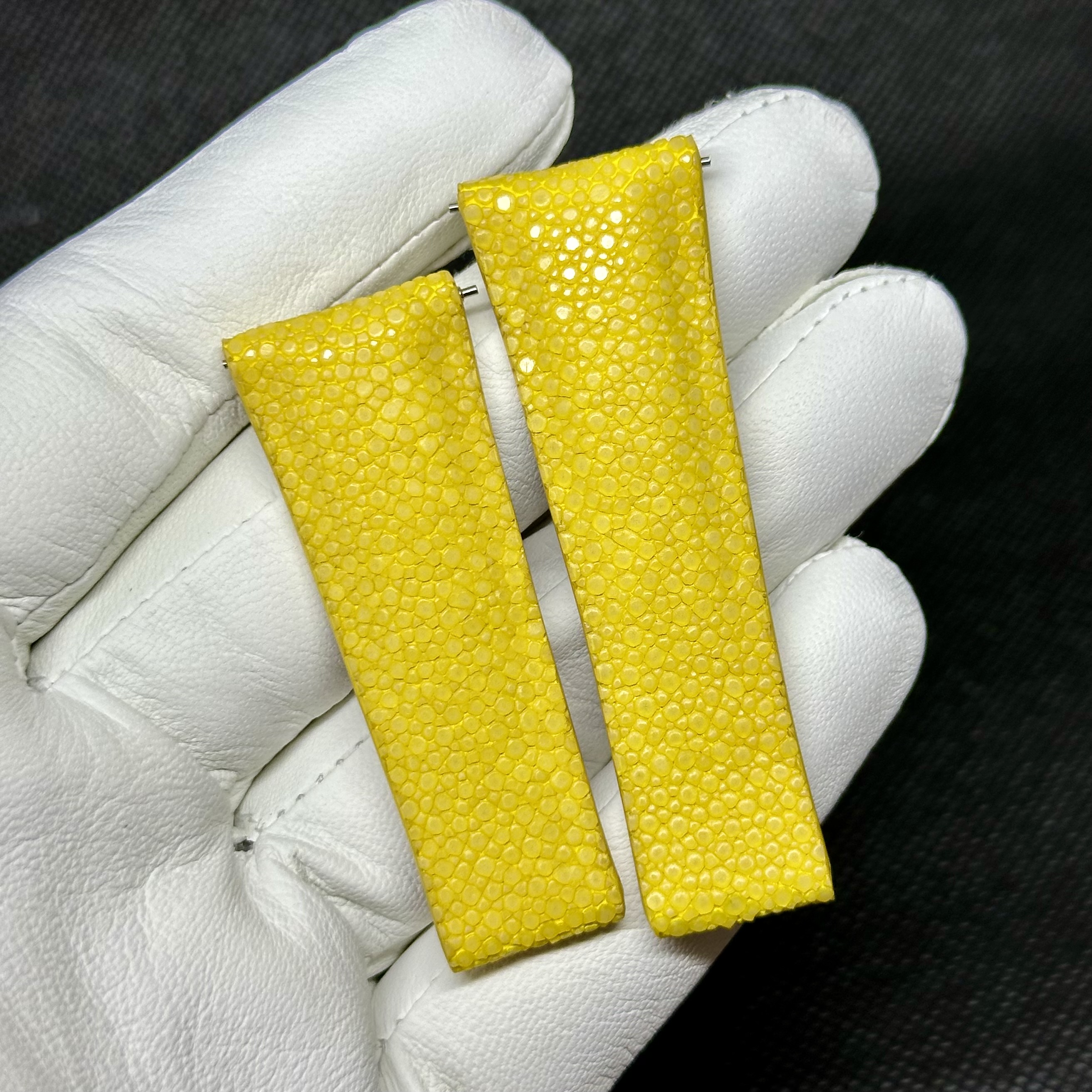 Yellow Stingray Strap for Rolex Daytona
