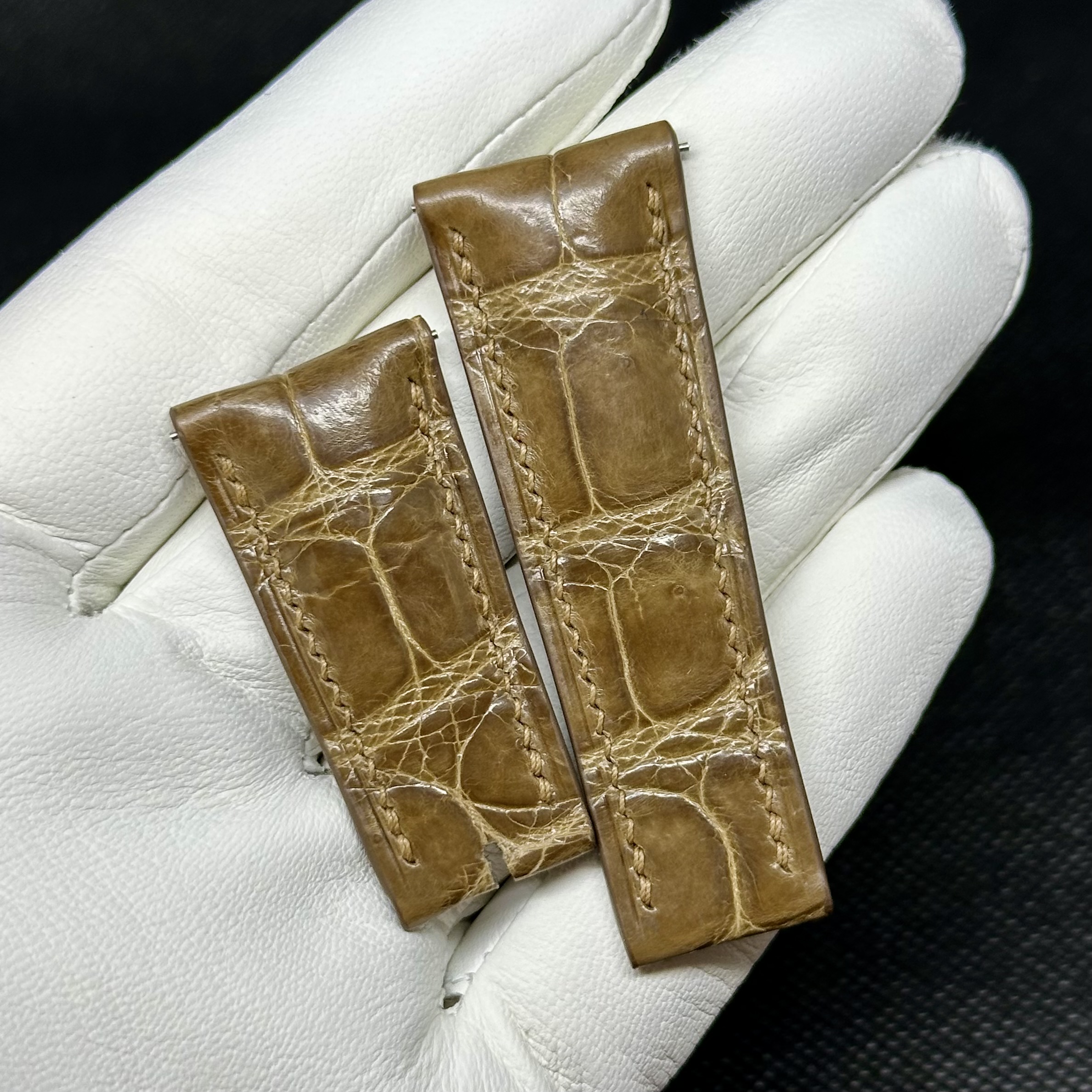 Golden Brown Crocodile Strap for Rolex Daytona