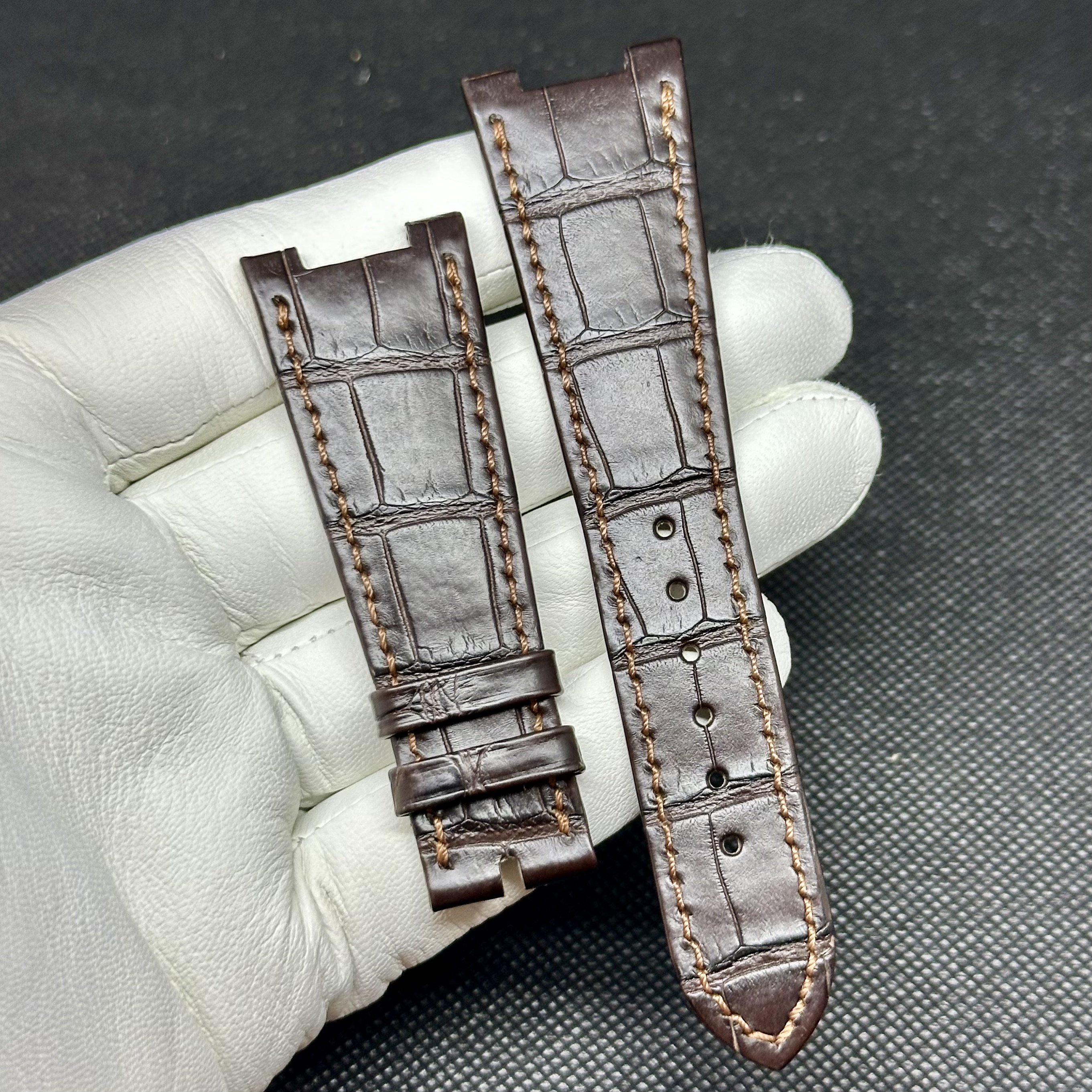 Dark Brown Crocodile Strap for PP