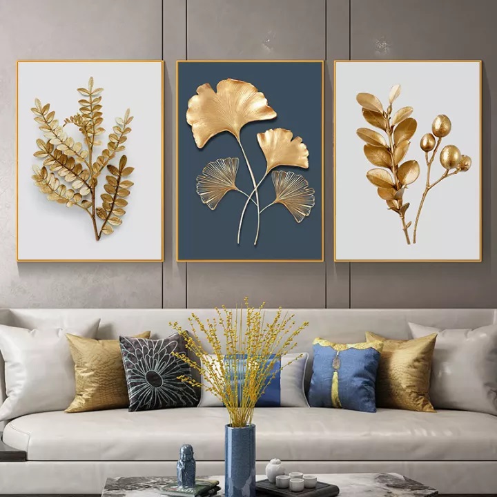 Gold Botanical Wall Art Set