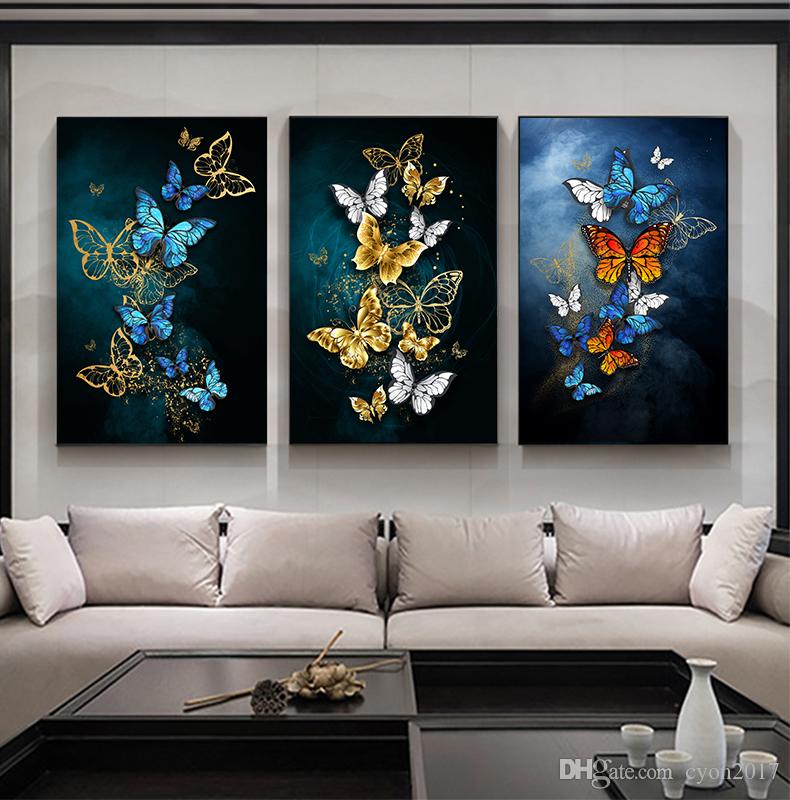 Modern Butterfly Wall Art Set