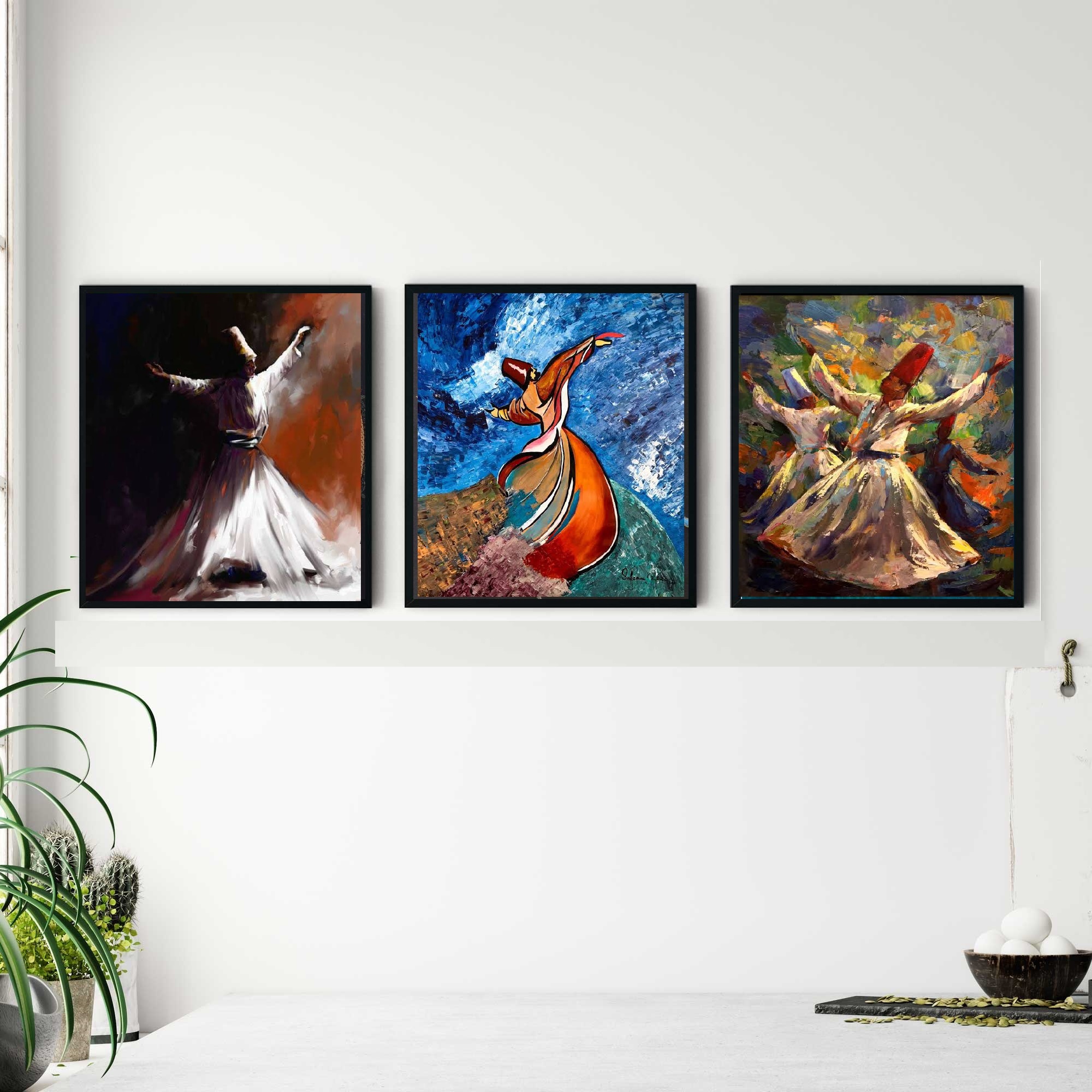 Sufi Whirling Dervish Art Print Set