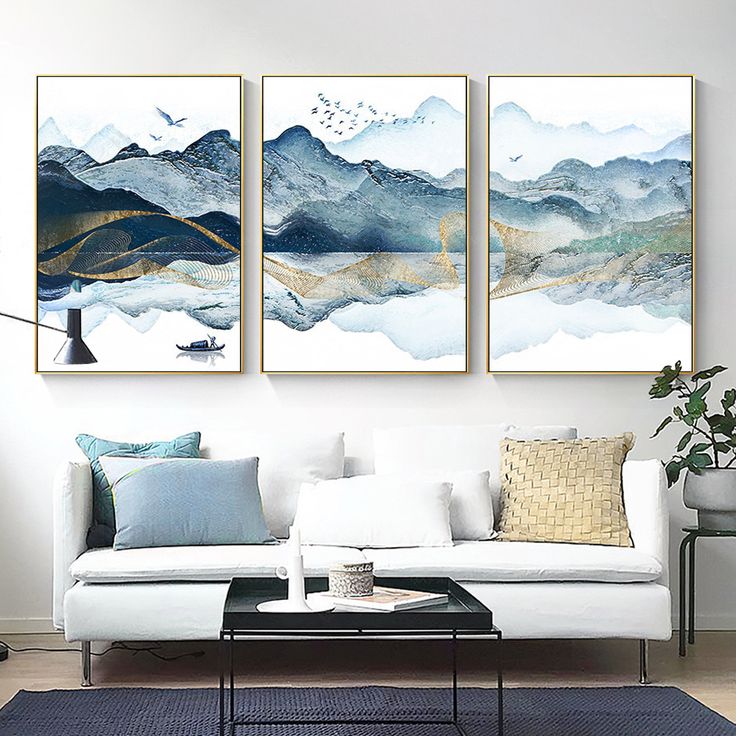 Modern Mountain Landscape Wall Art