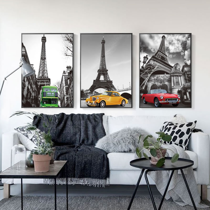Eiffel Tower Art Prints Set