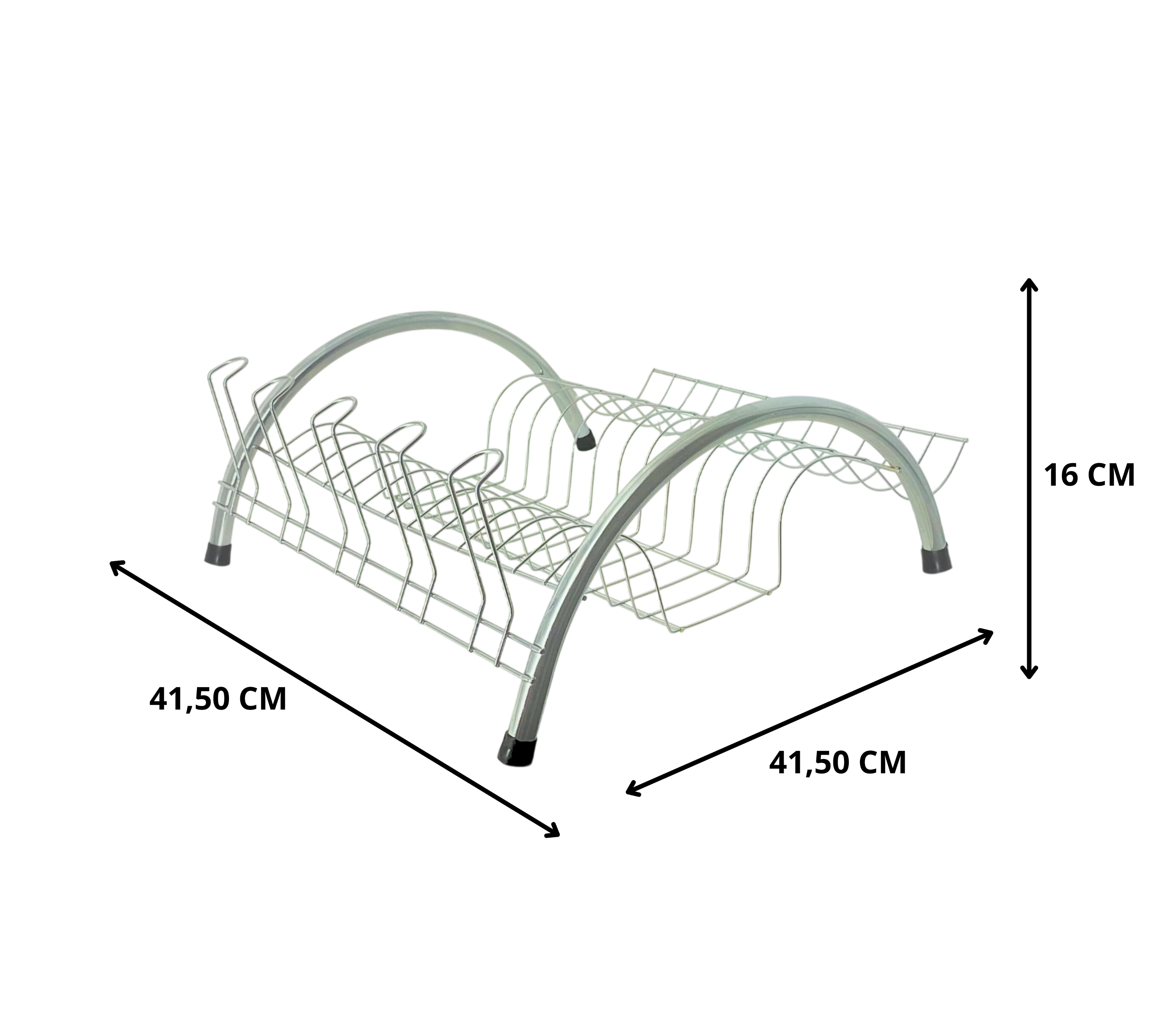 Escorredor de pratos em aço 