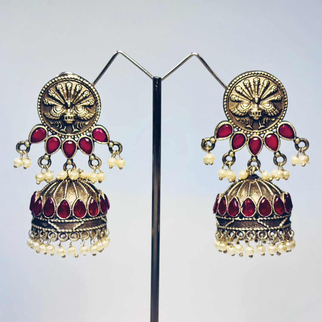 Raktaksha Jhumka Earrings