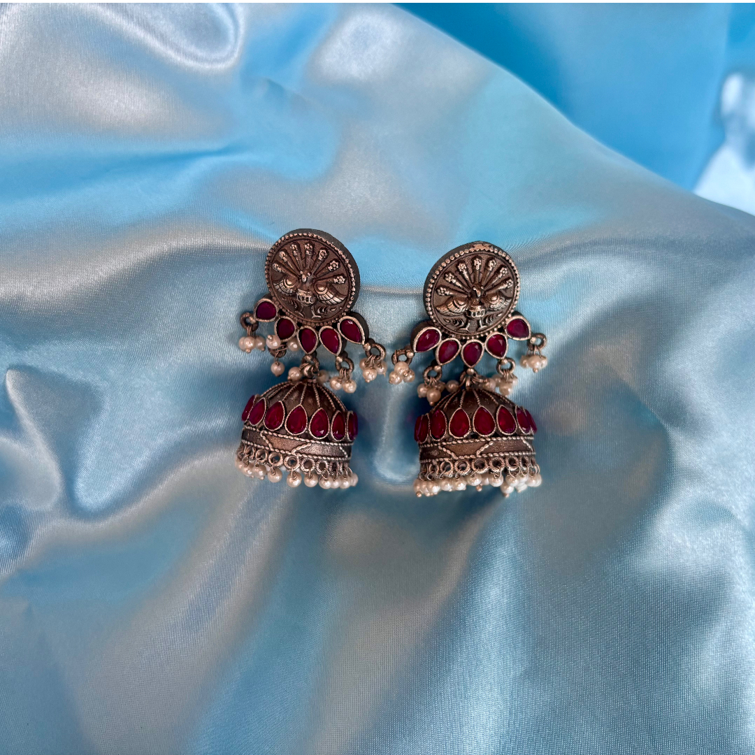 Raktaksha Jhumka Earrings