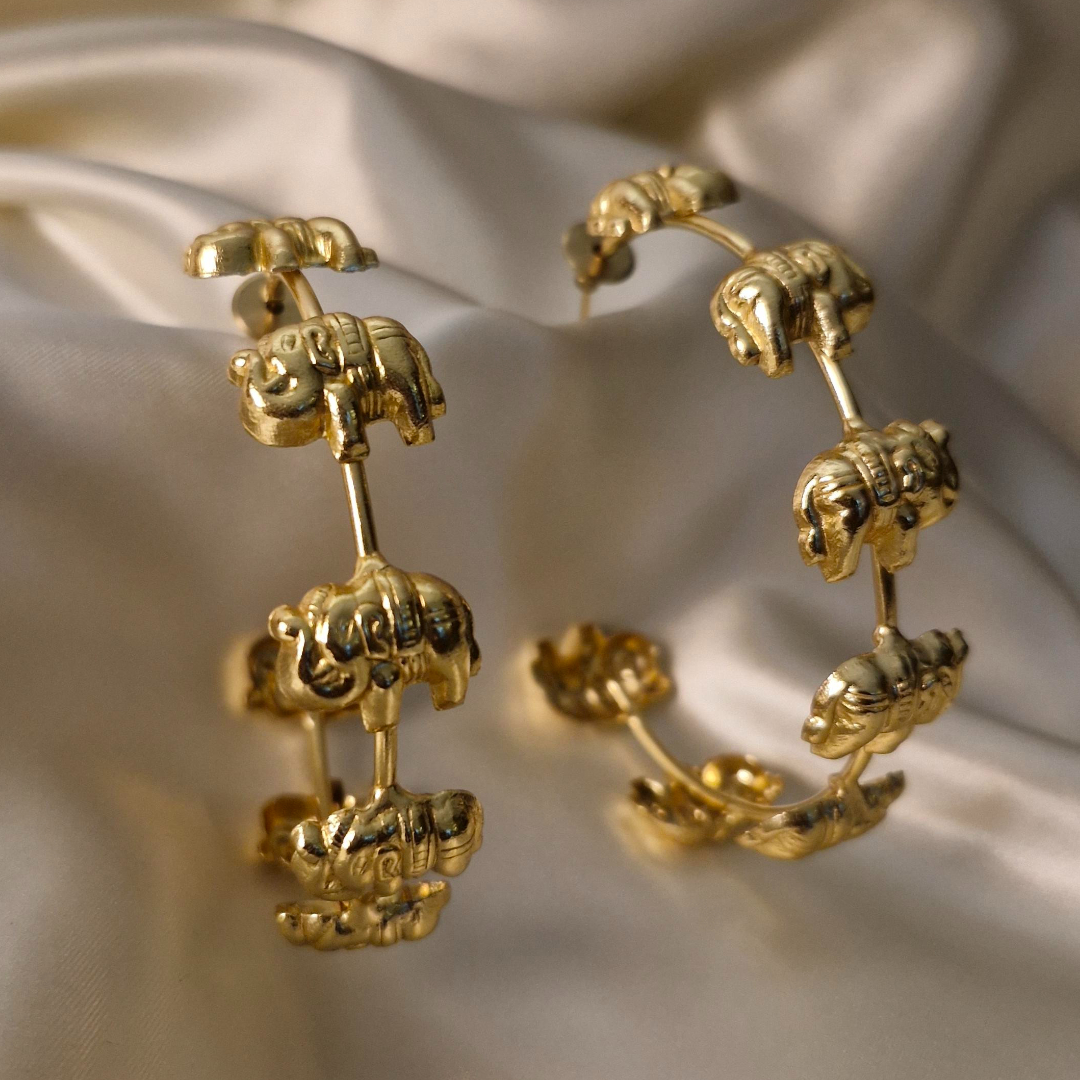 Gaja Brass Hoop Earrings