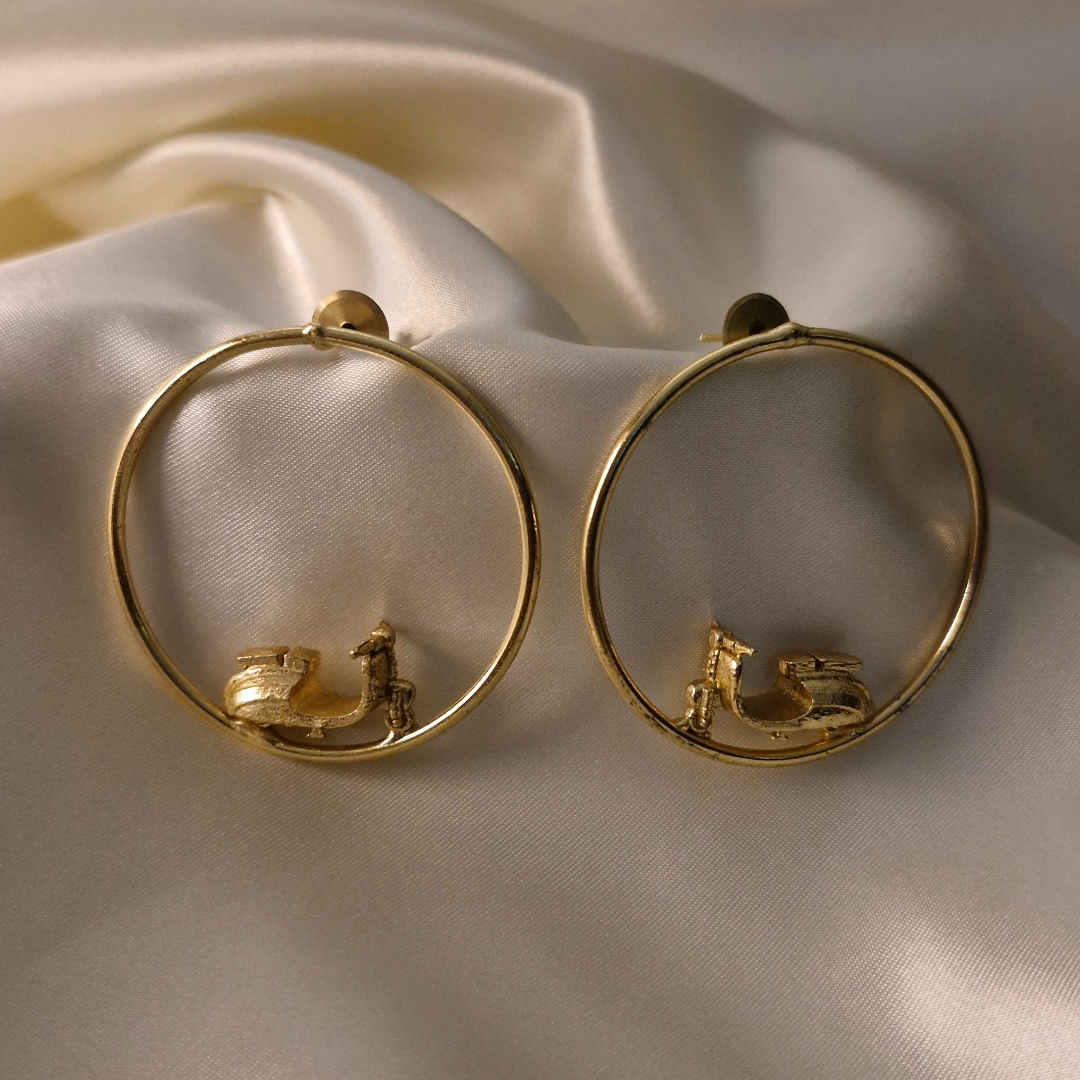 Retro Ride Hoop Earrings