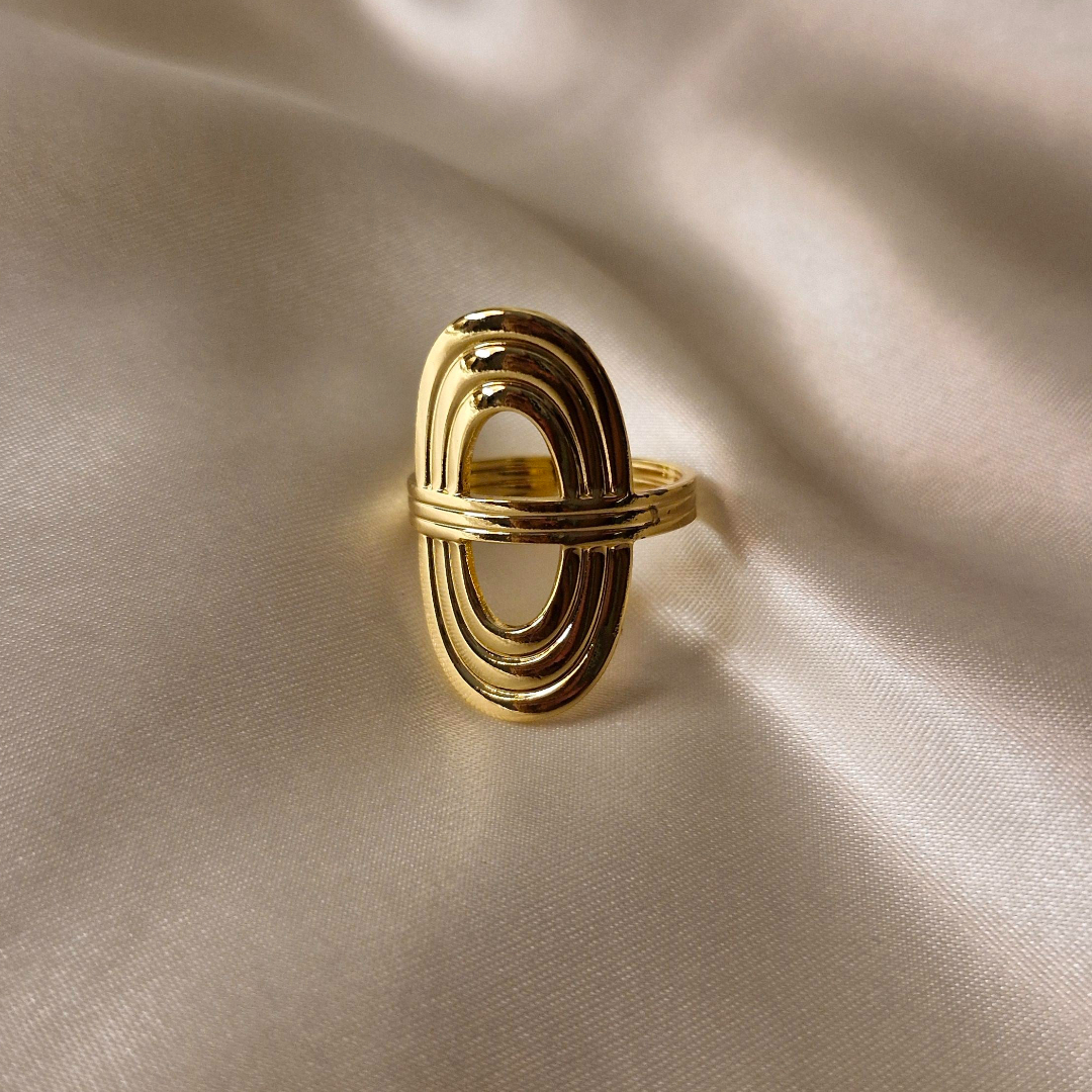 Golden Aura Statement Ring