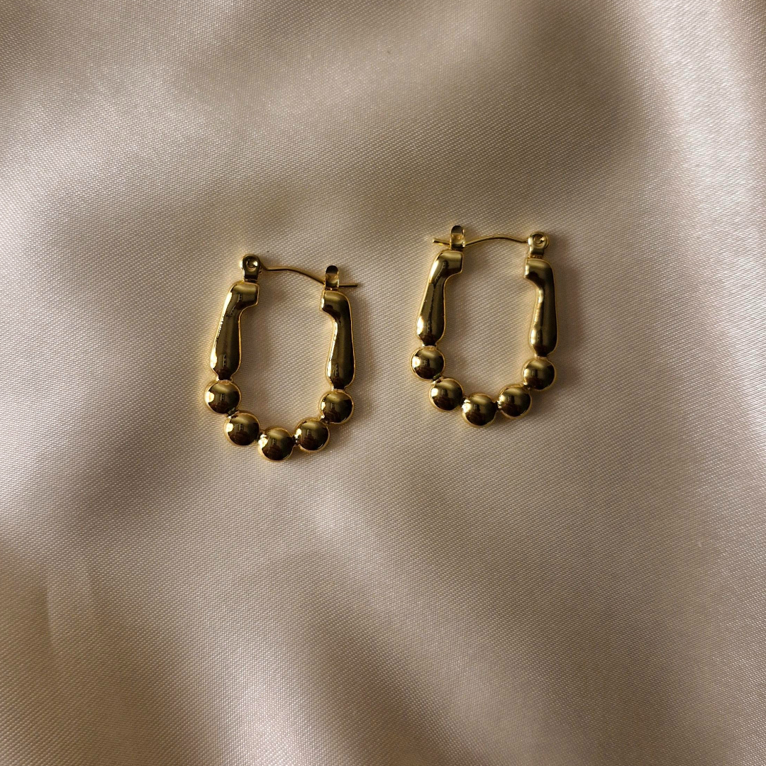 Golden Tropics Leaf Studs