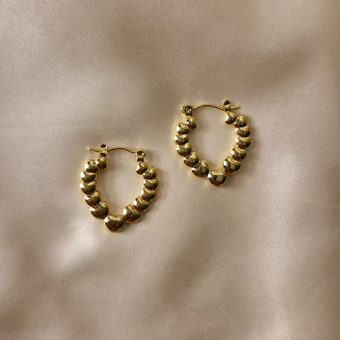 Golden Embrace Abstract Earring