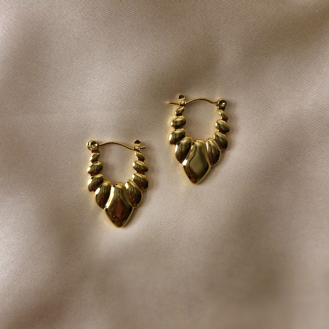 Golden Tropics Leaf Studs
