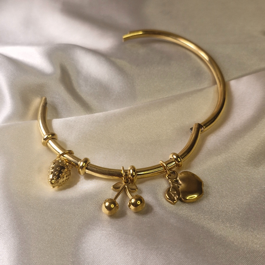 Golden Fruit Charm Bracelet