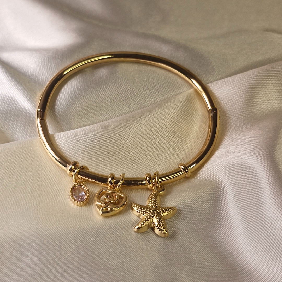 Golden Star Love Charm Bracelet