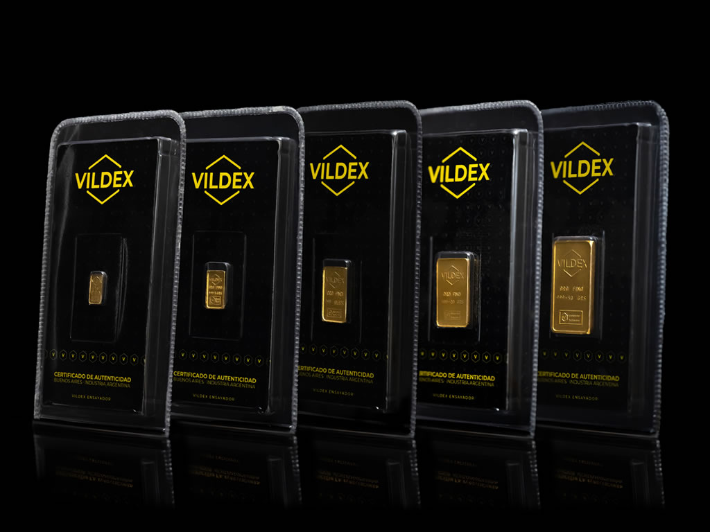 Lingotes de oro puro 24 kt.