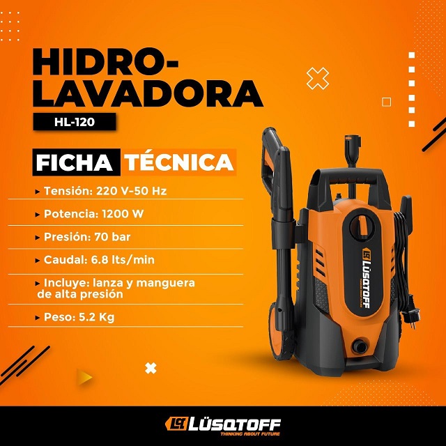 Hidrolavadora Lüsqtoff 1200W