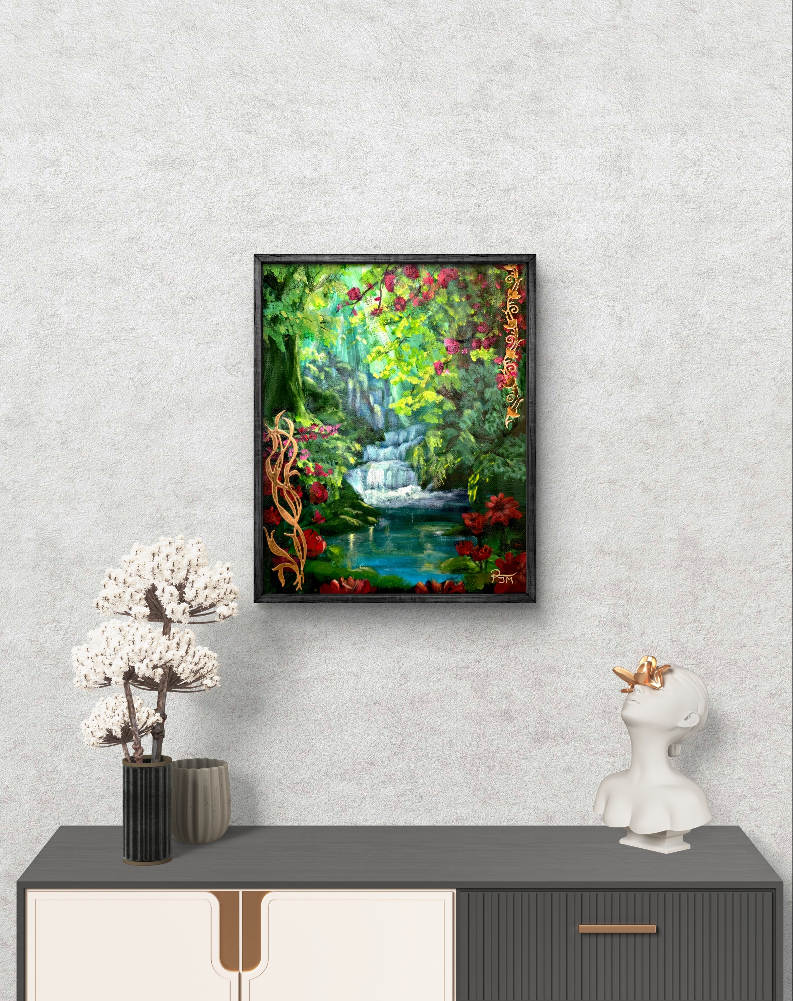 The forest of forgotten dreams | Black wood frame