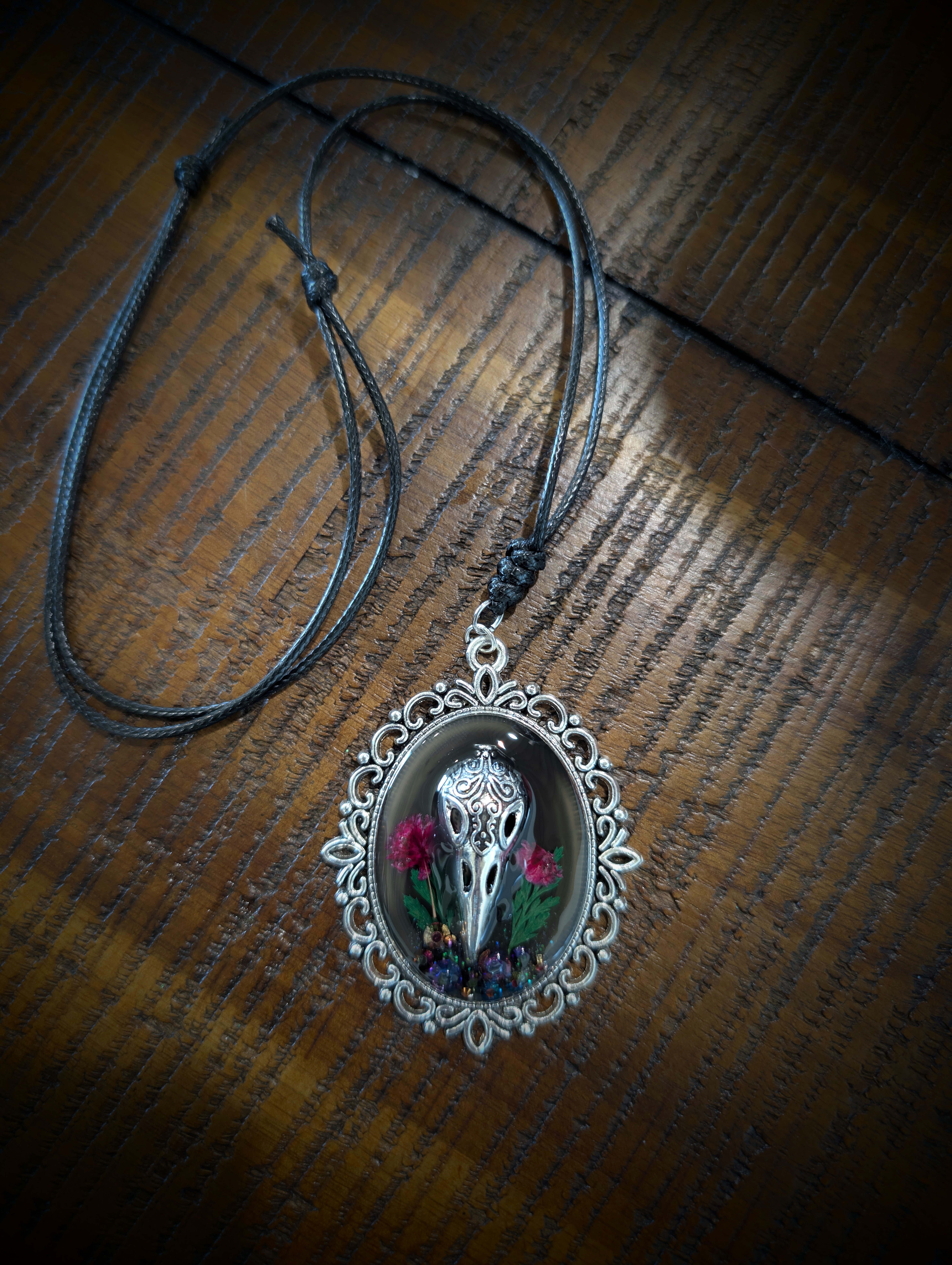 Handmade Plague Doctor Cameo Pendant
