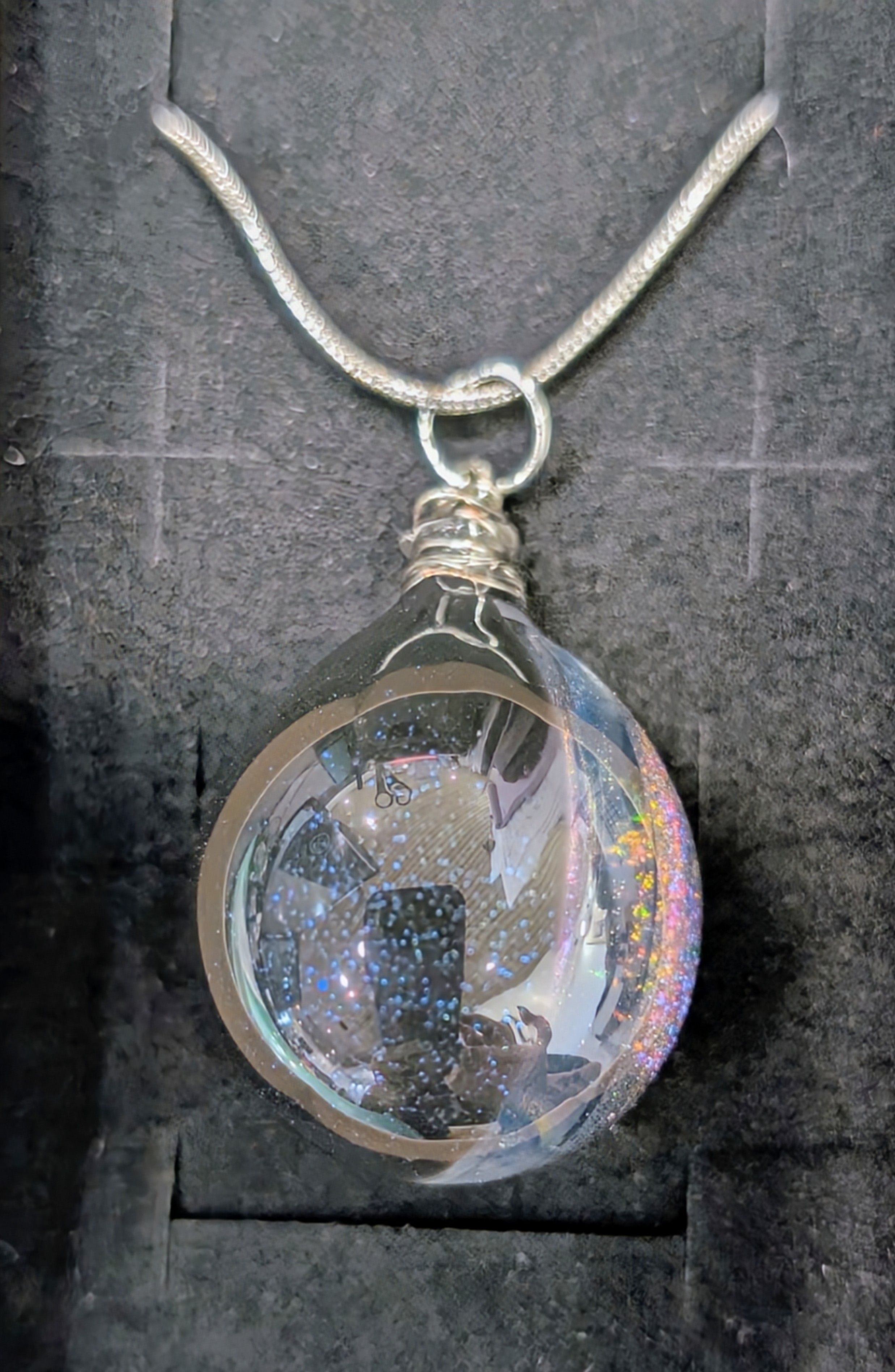 Handcrafted Galaxy Resin Pendant Necklace