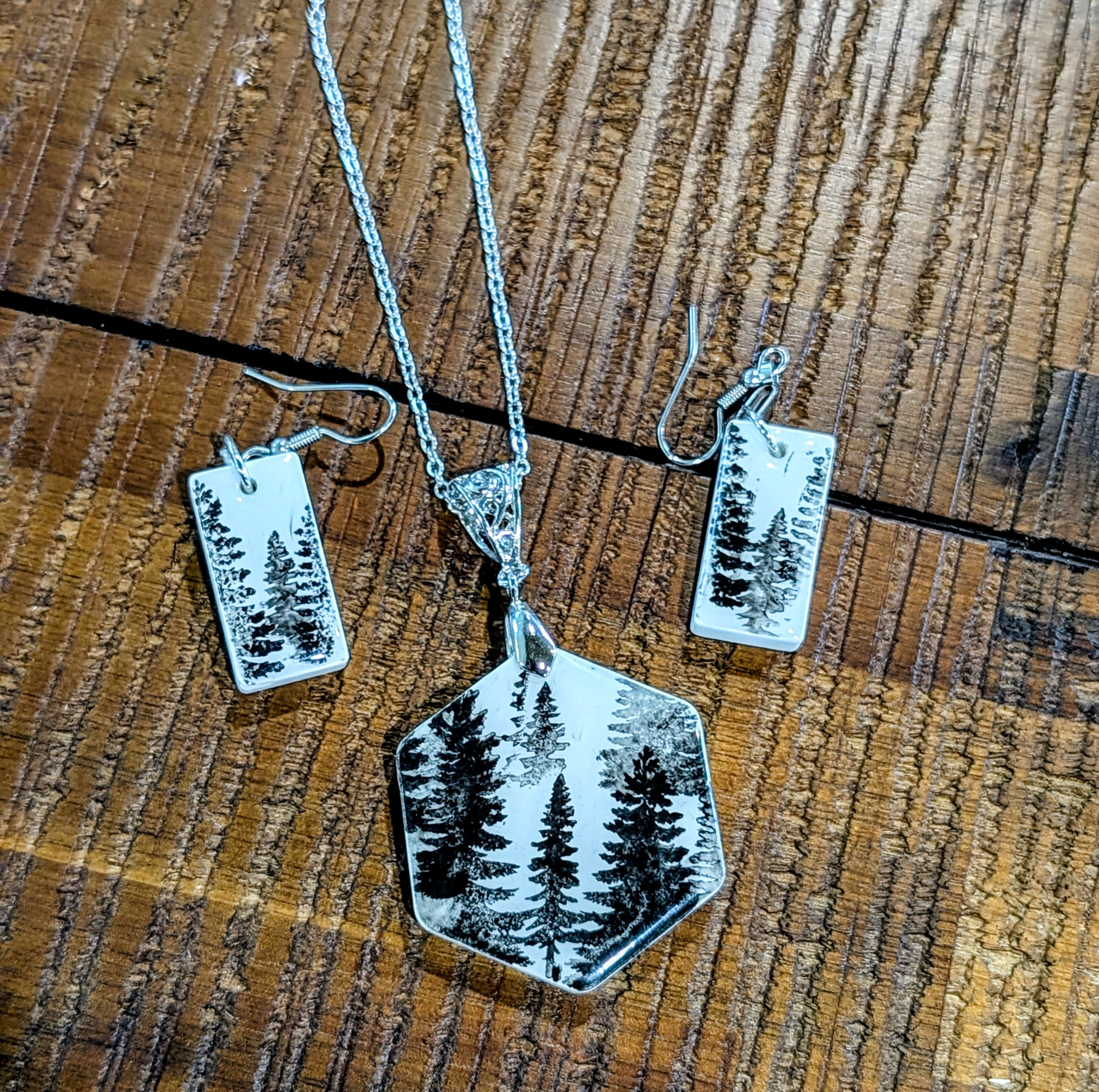 Forest Tree Jewelry Set