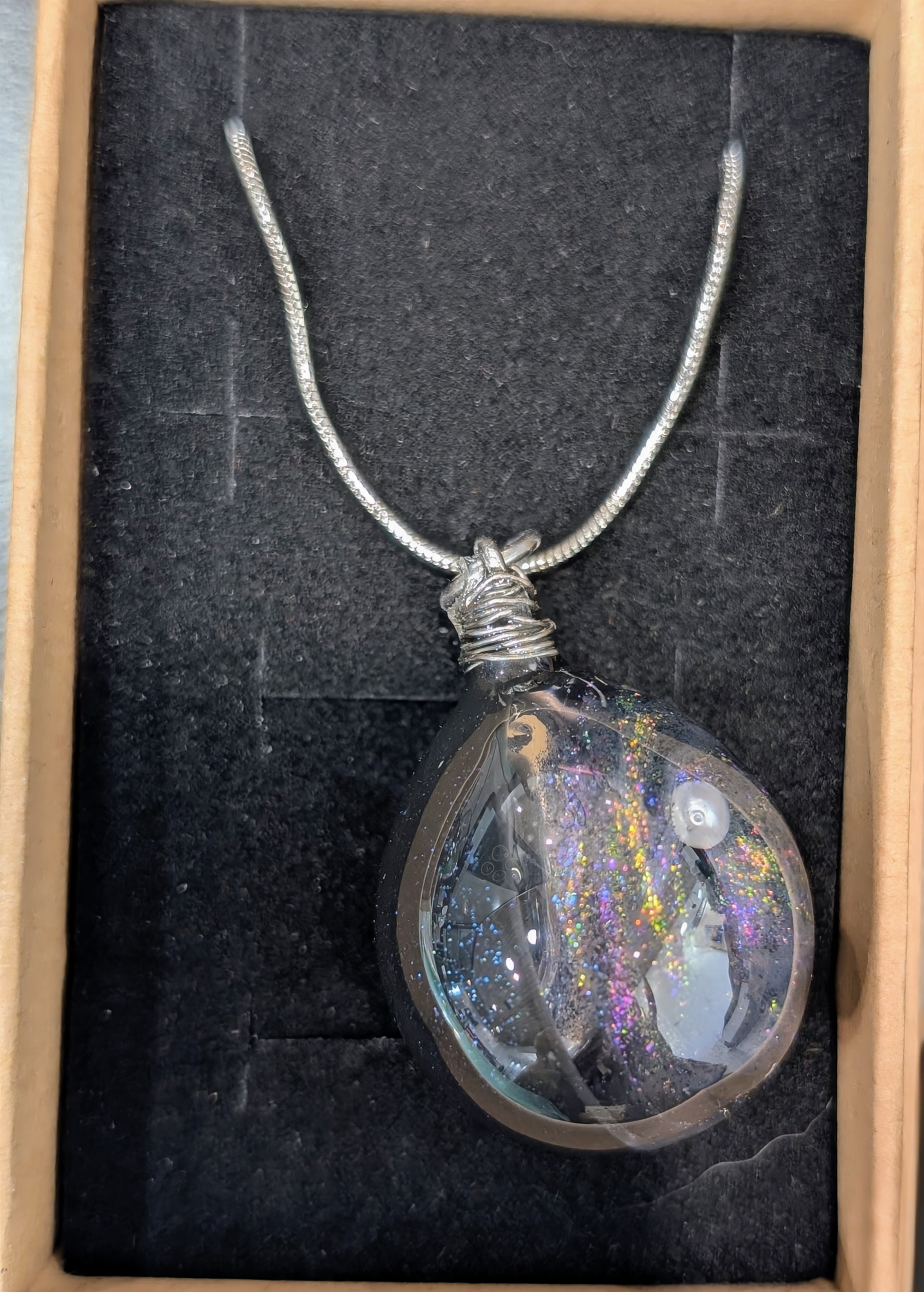 Handcrafted Galaxy Resin Pendant Necklace