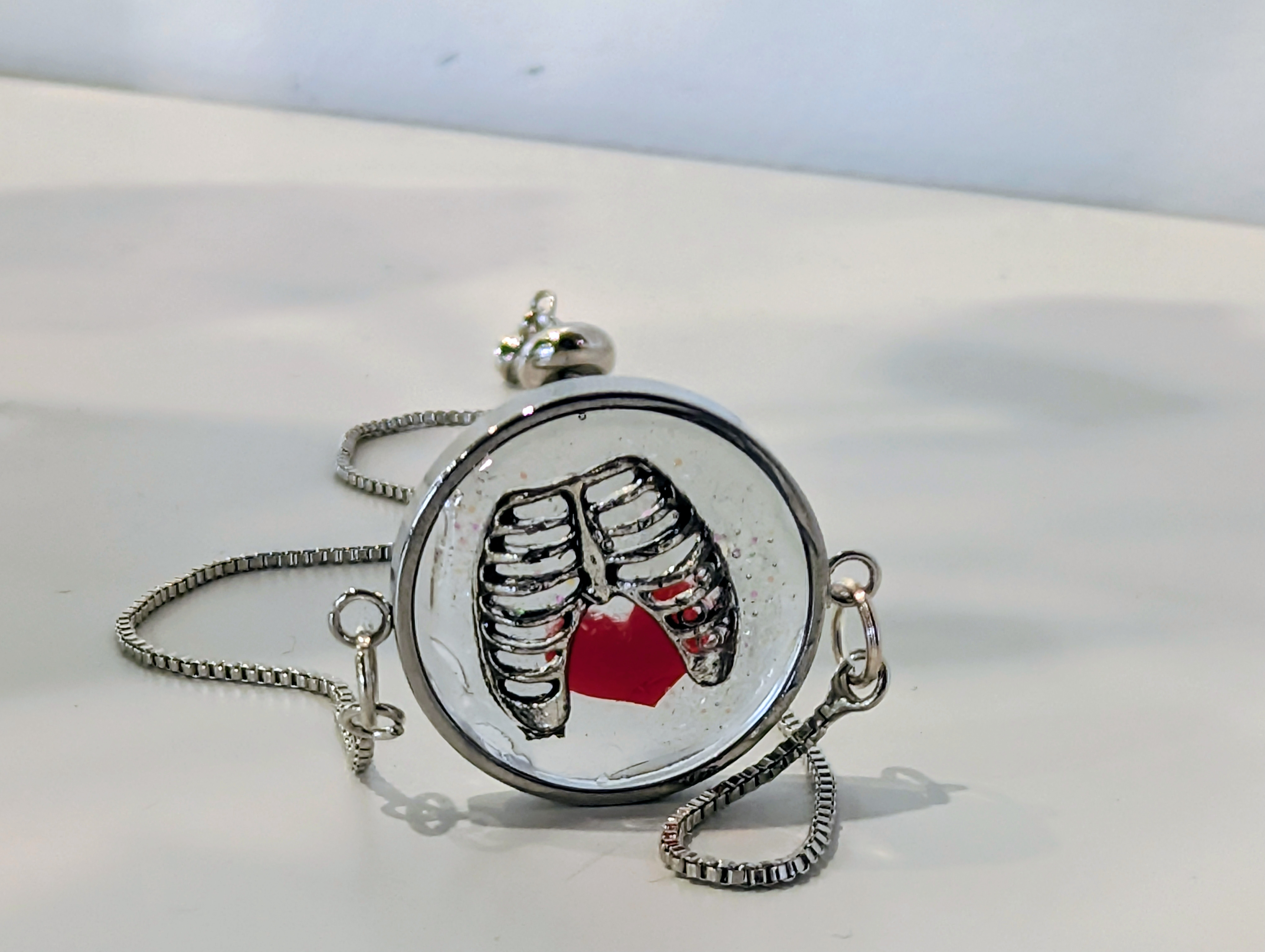 Ribcage Heart Pendant Necklace