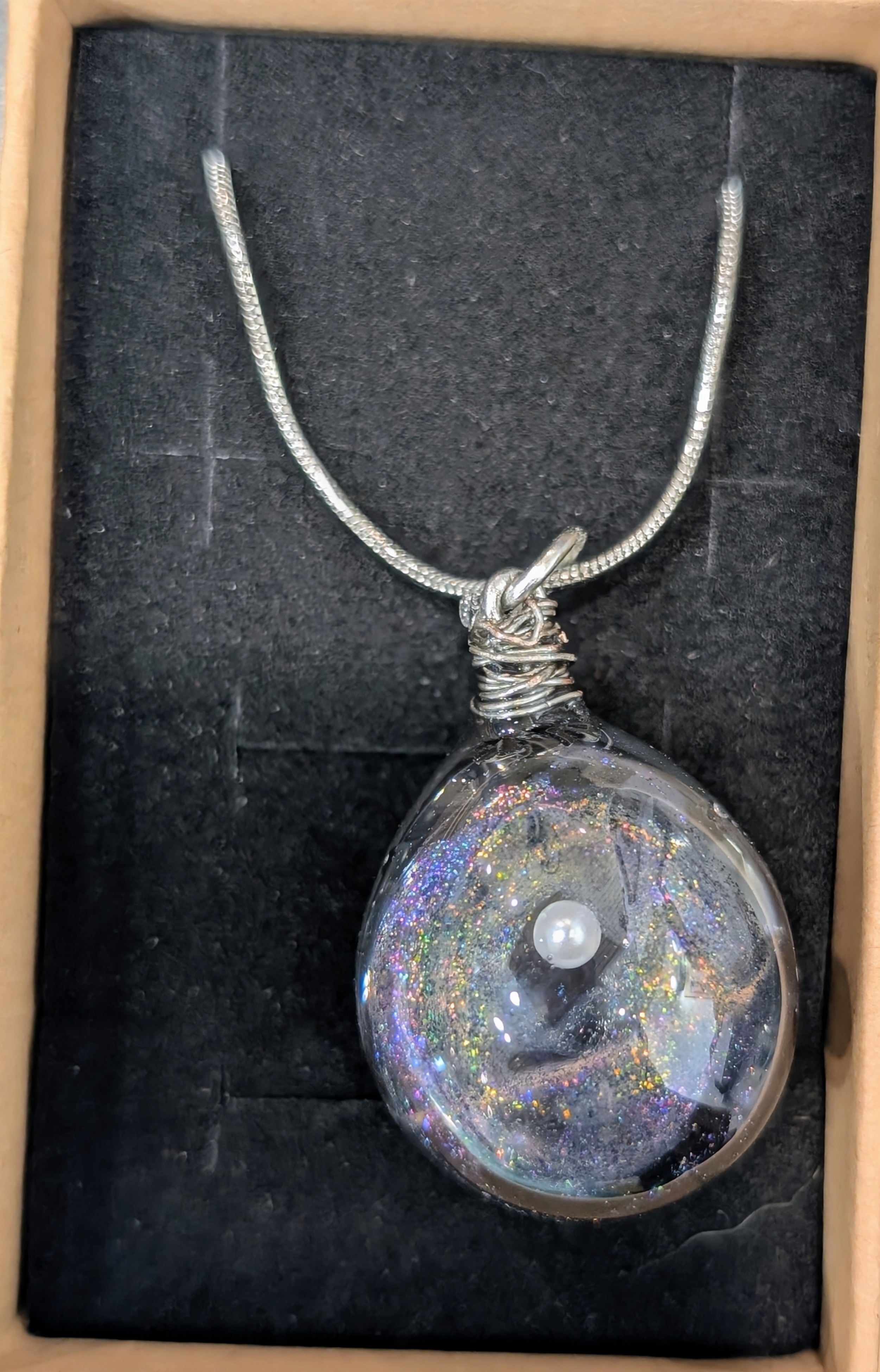 Handcrafted Galaxy Resin Pendant Necklace