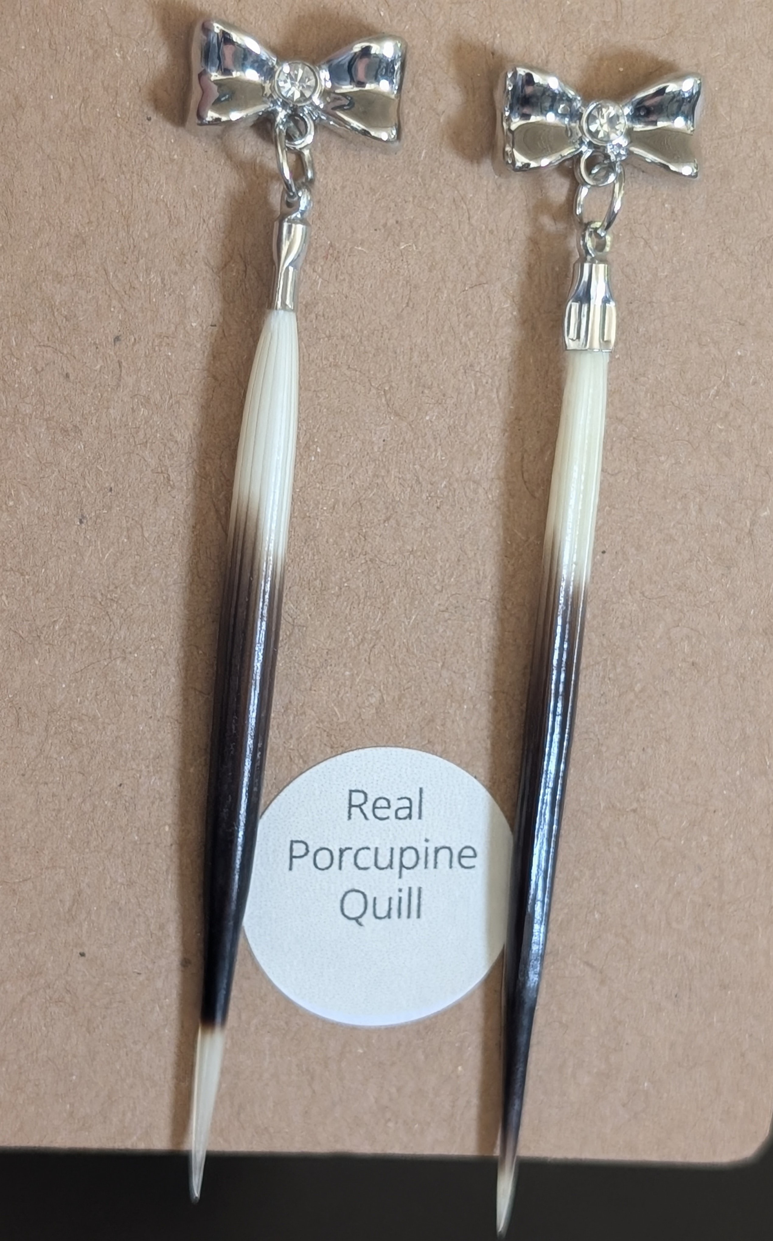 Genuine Porcupine Quill Earrings