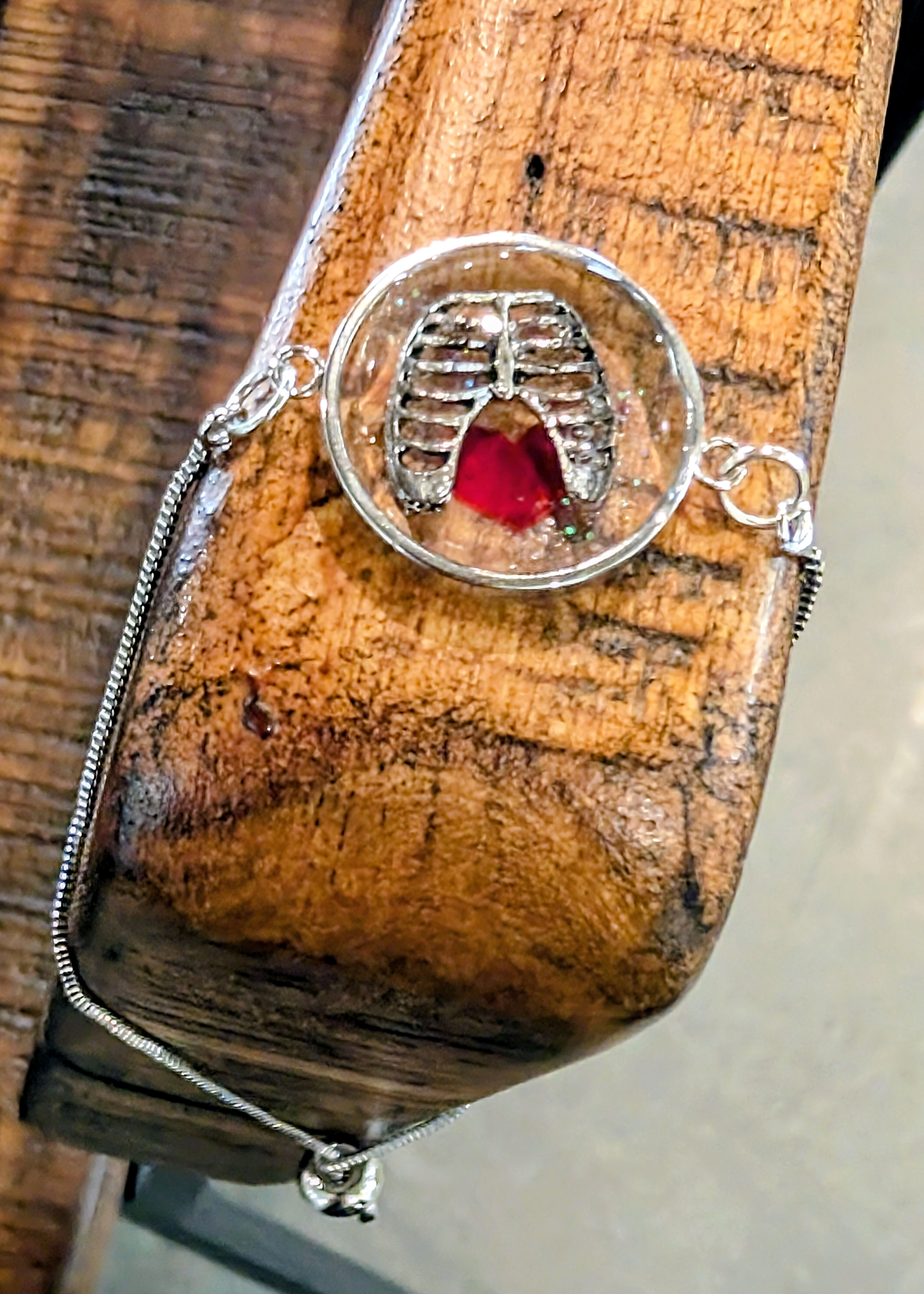 Ribcage Heart Pendant Necklace